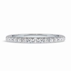 Luminaire Round VVS Lab-Grown Half Eternity Wedding Band in 18K Gold