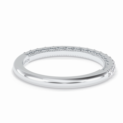 Luminaire Round VVS Lab-Grown Half Eternity Wedding Band in 18K Gold