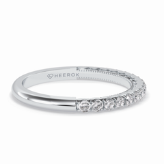 Luminaire Round VVS Lab-Grown Half Eternity Wedding Band in 18K Gold