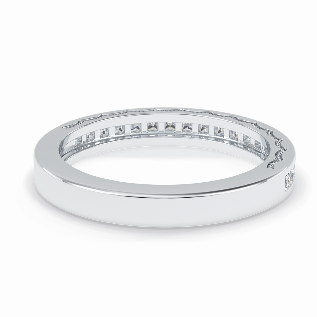 Sequel Princess VVS Lab-Grown Pave Wedding Band in 18K Gold