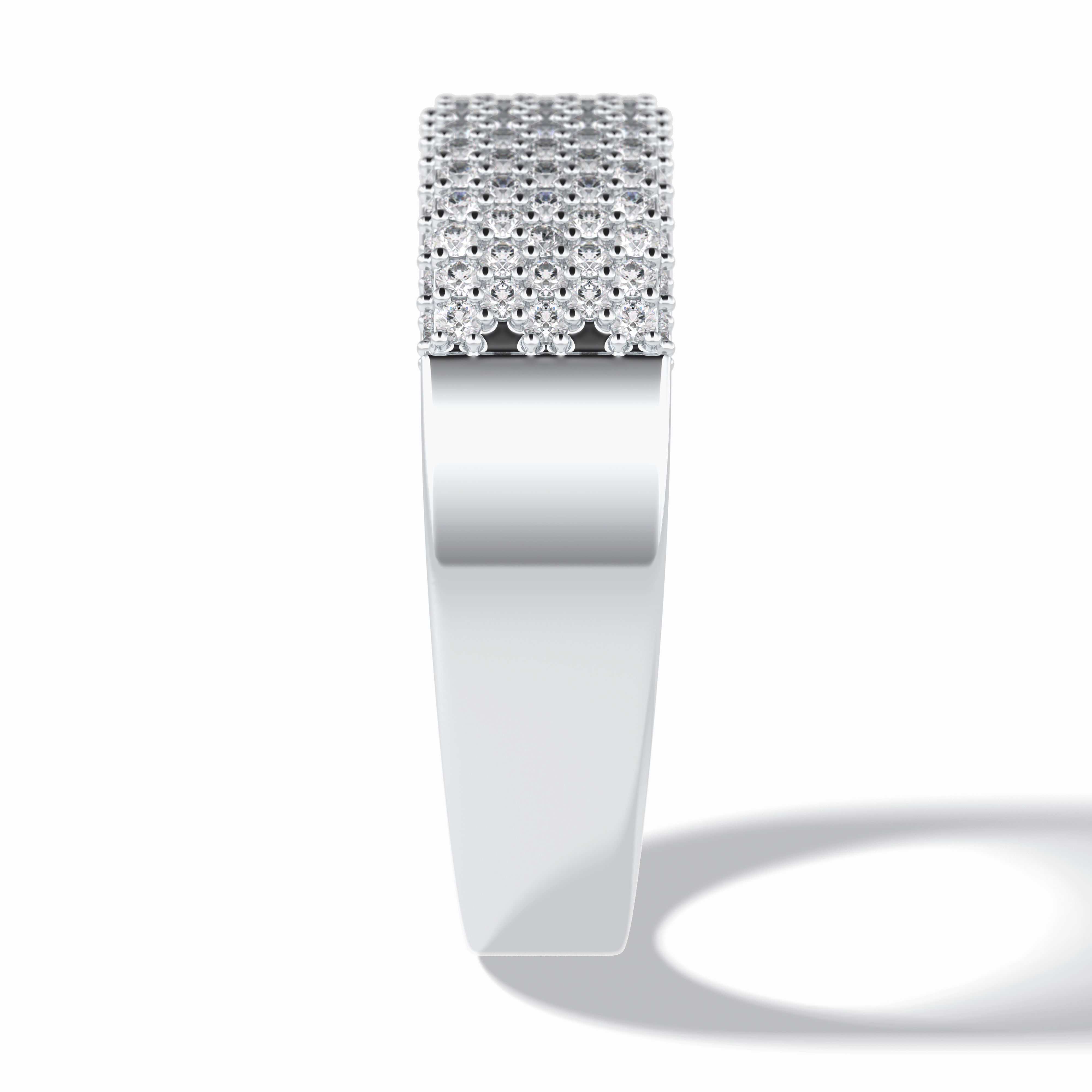 Starlit 0.46 Carat Round VS1 Lab-Grown Wedding Band in 18K White Gold