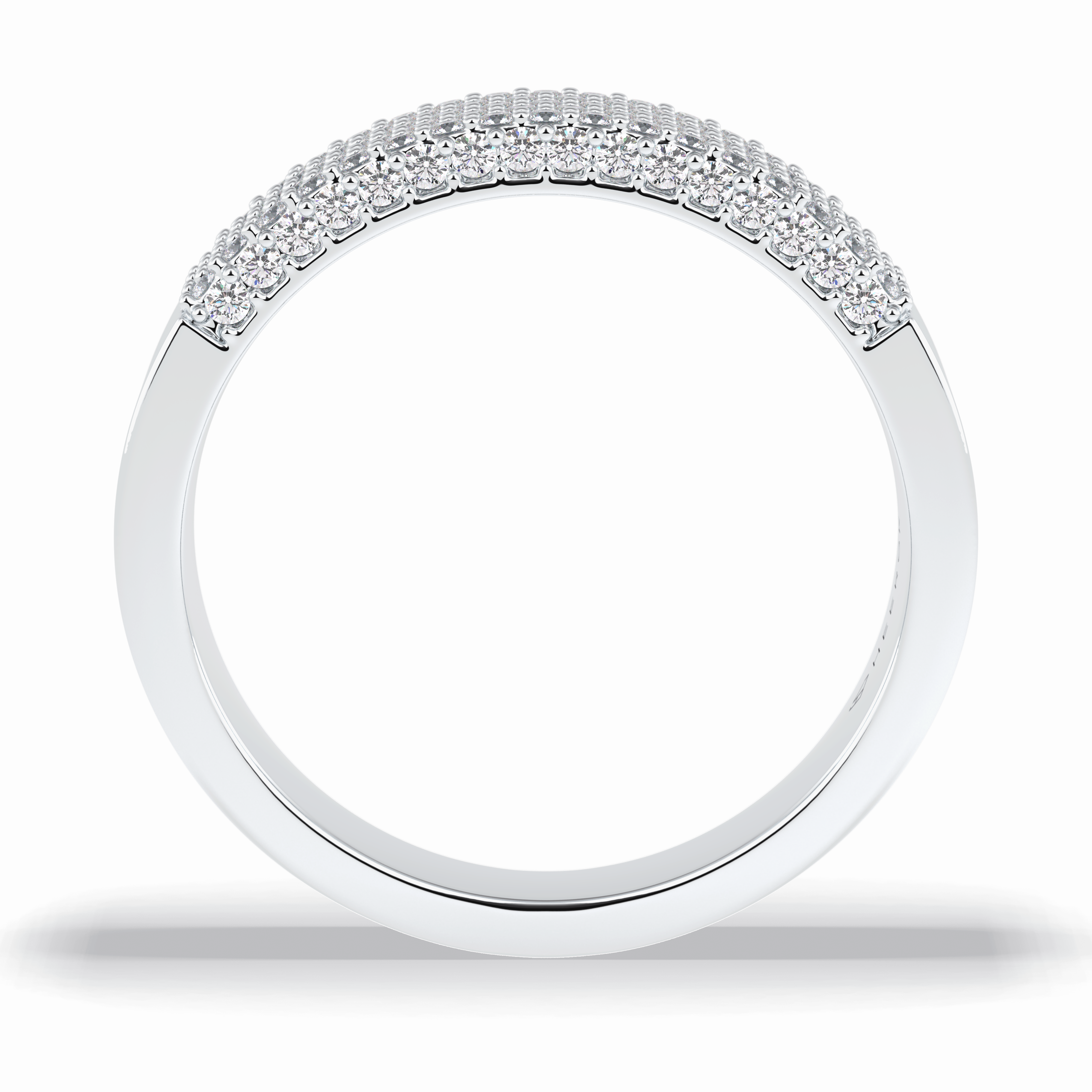 Starlit 0.46 Carat Round VS1 Lab-Grown Wedding Band in 18K White Gold