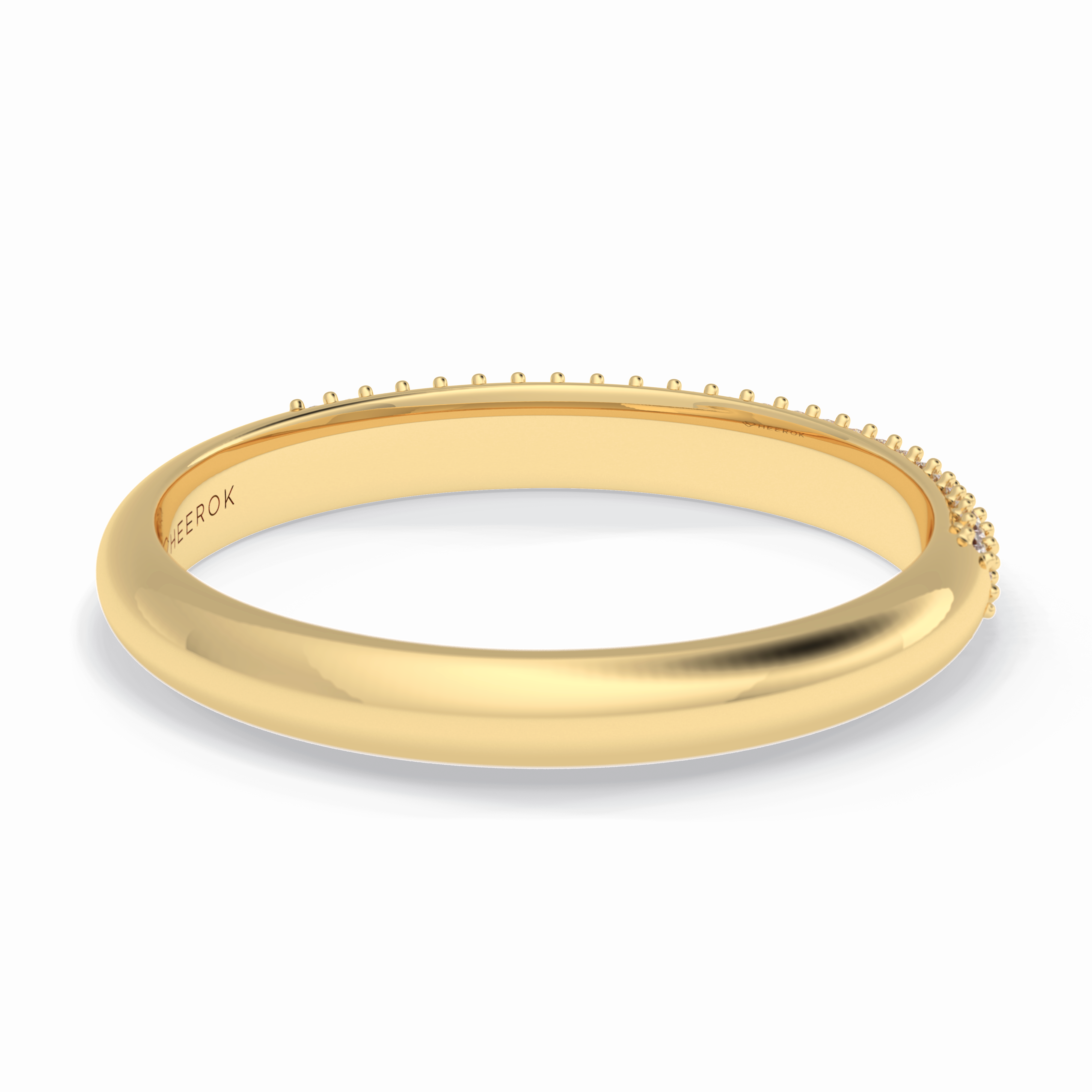 Lumina 0.27 Carat Round VS1 Lab-Grown Wedding Band in 18K Yellow Gold