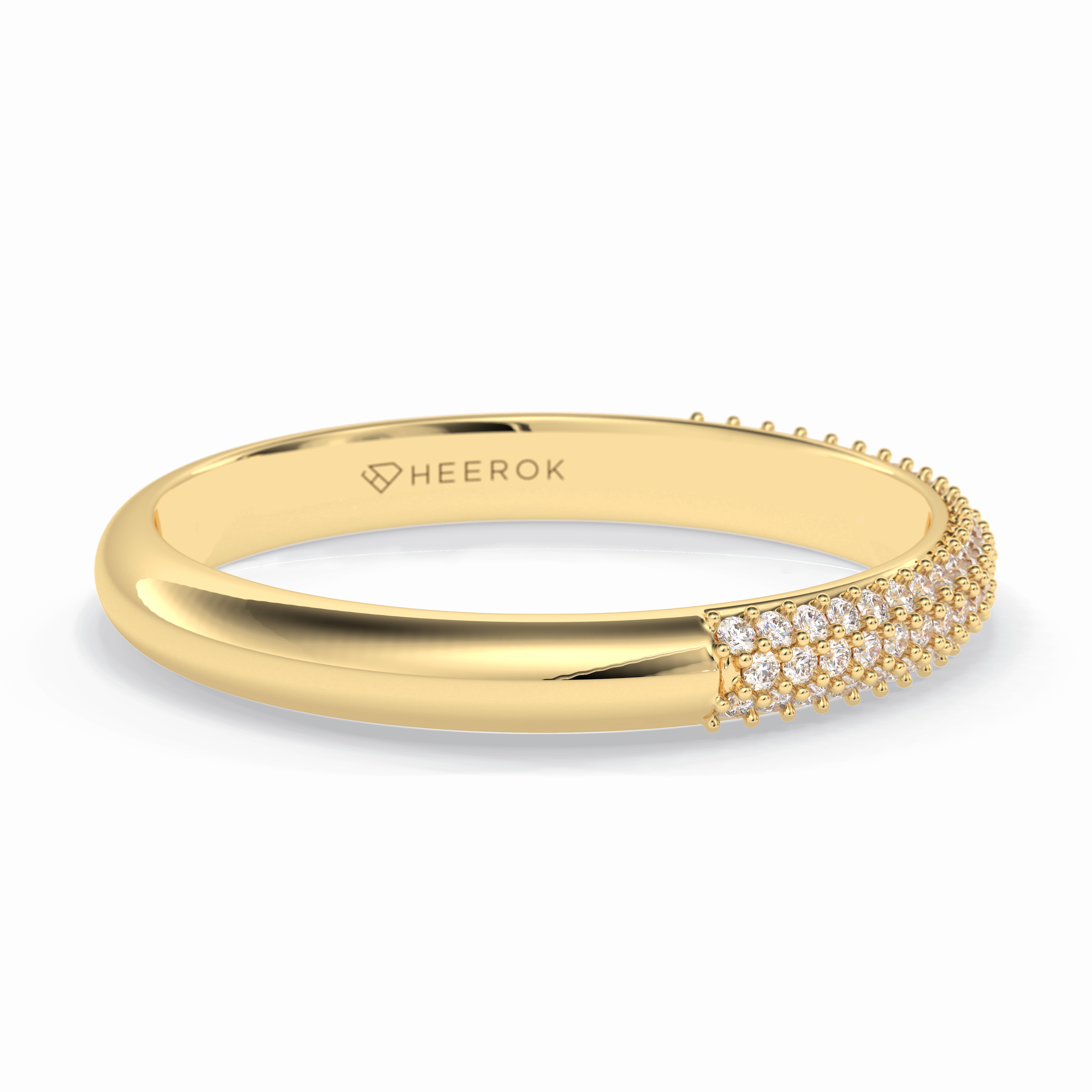 Lumina 0.27 Carat Round VS1 Lab-Grown Wedding Band in 18K Yellow Gold