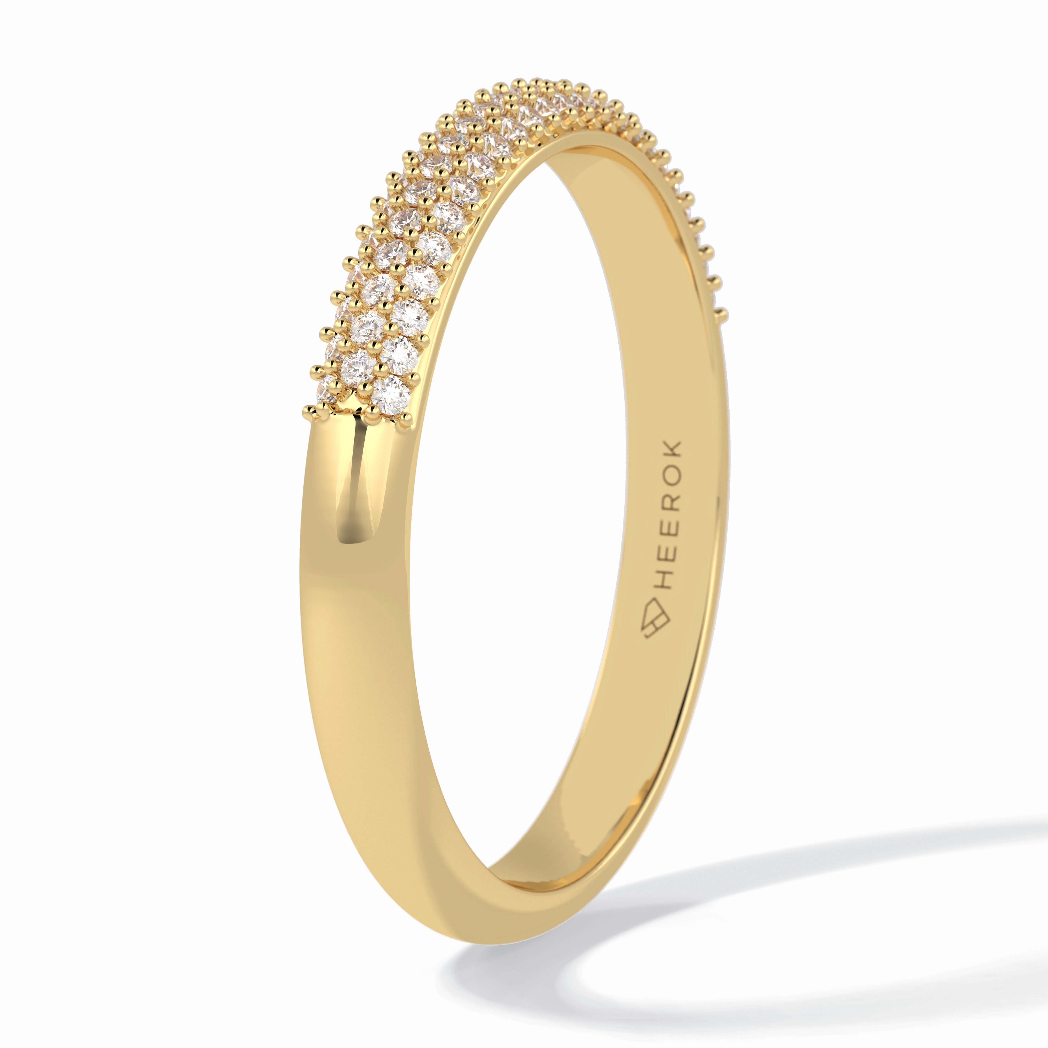 Lumina 0.27 Carat Round VS1 Lab-Grown Wedding Band in 18K Yellow Gold