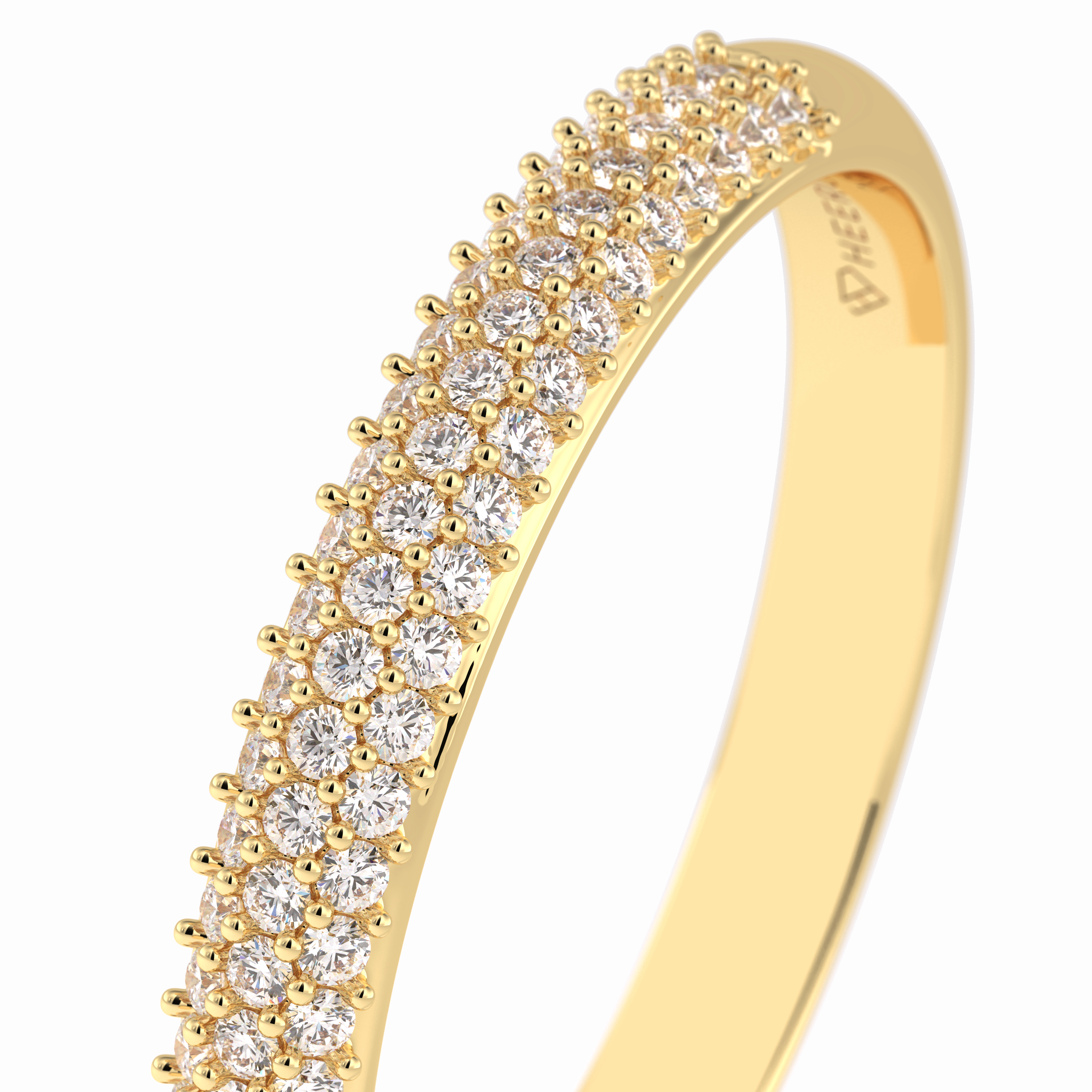 Lumina 0.27 Carat Round VS1 Lab-Grown Wedding Band in 18K Yellow Gold