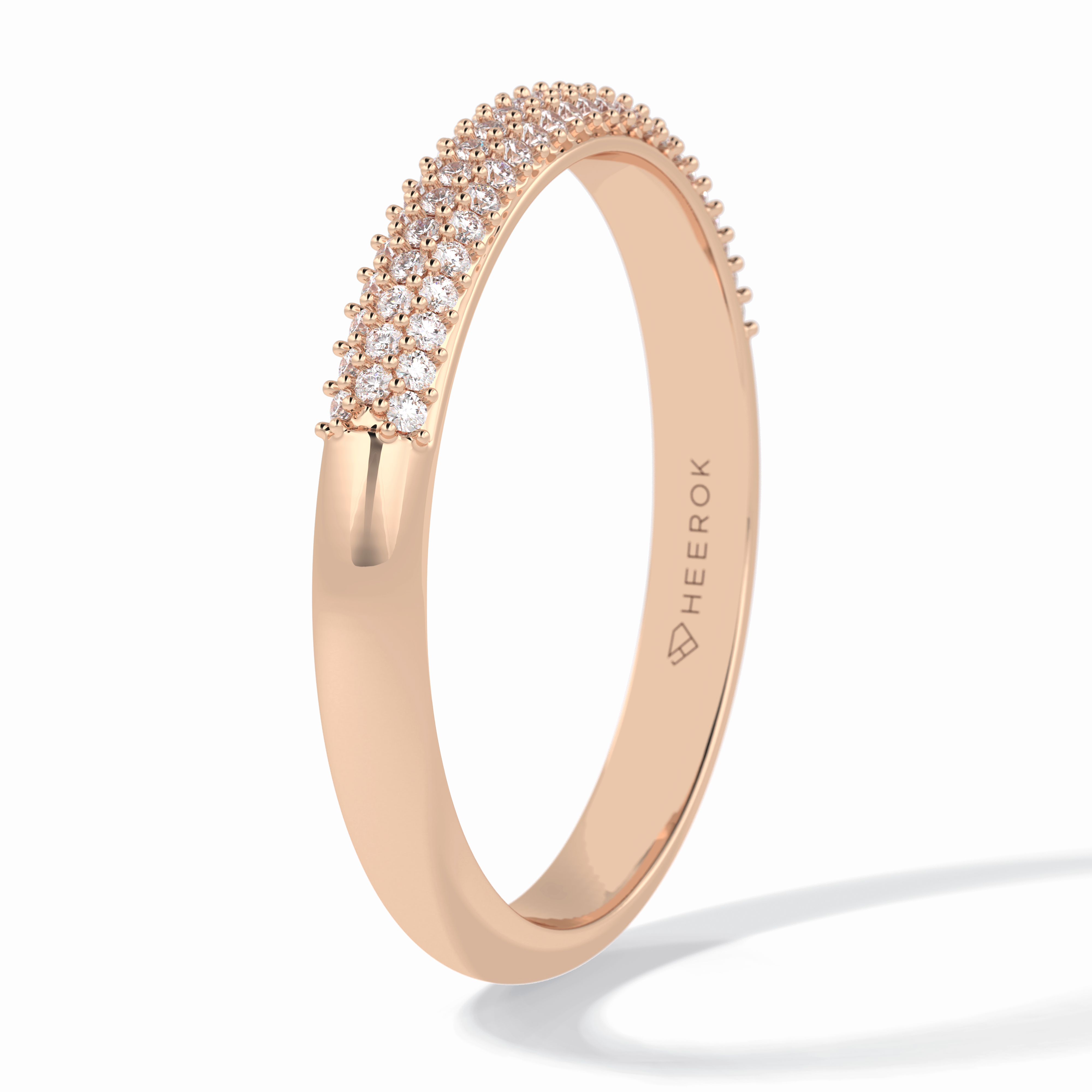 Lumina 0.27 Carat Round VS1 Lab-Grown Wedding Band in 18K Rose Gold