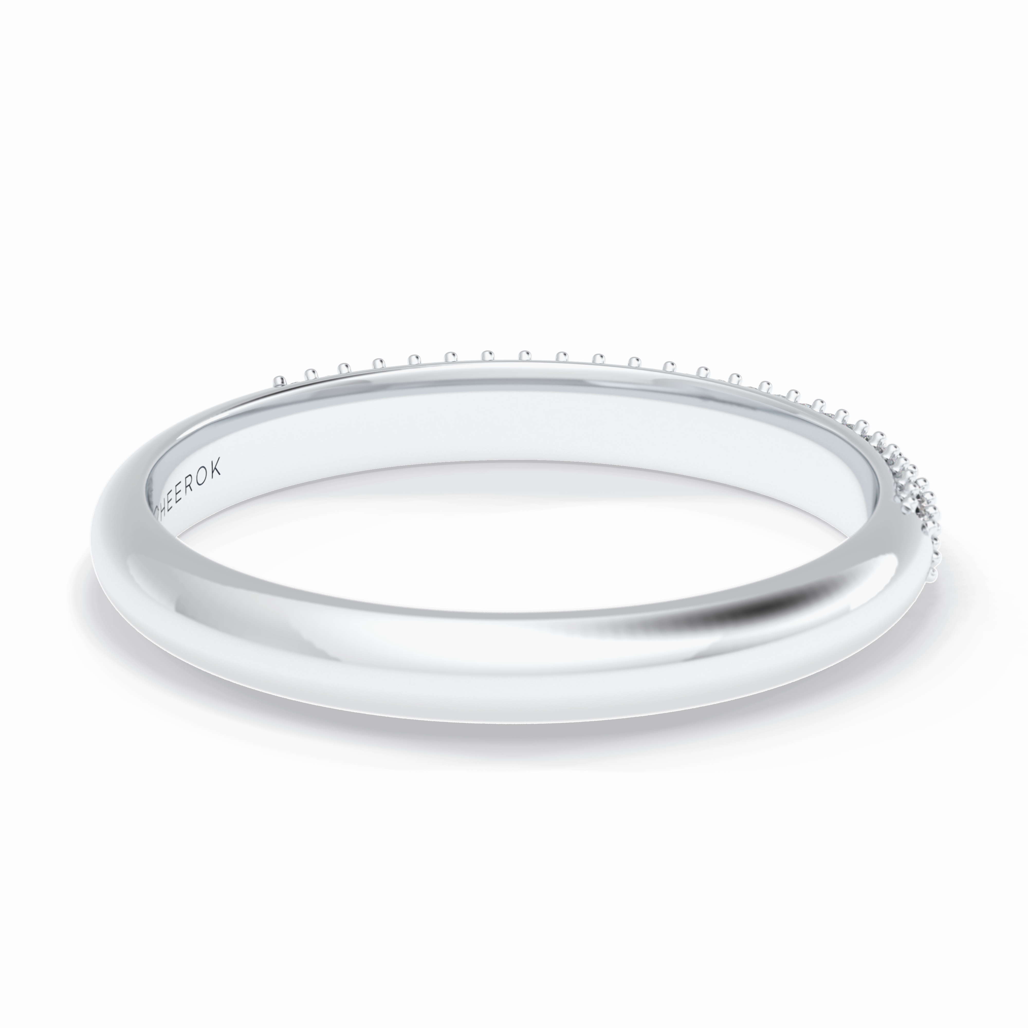 Lumina 0.27 Carat Round VS1 Lab-Grown Wedding Band in 18K White Gold