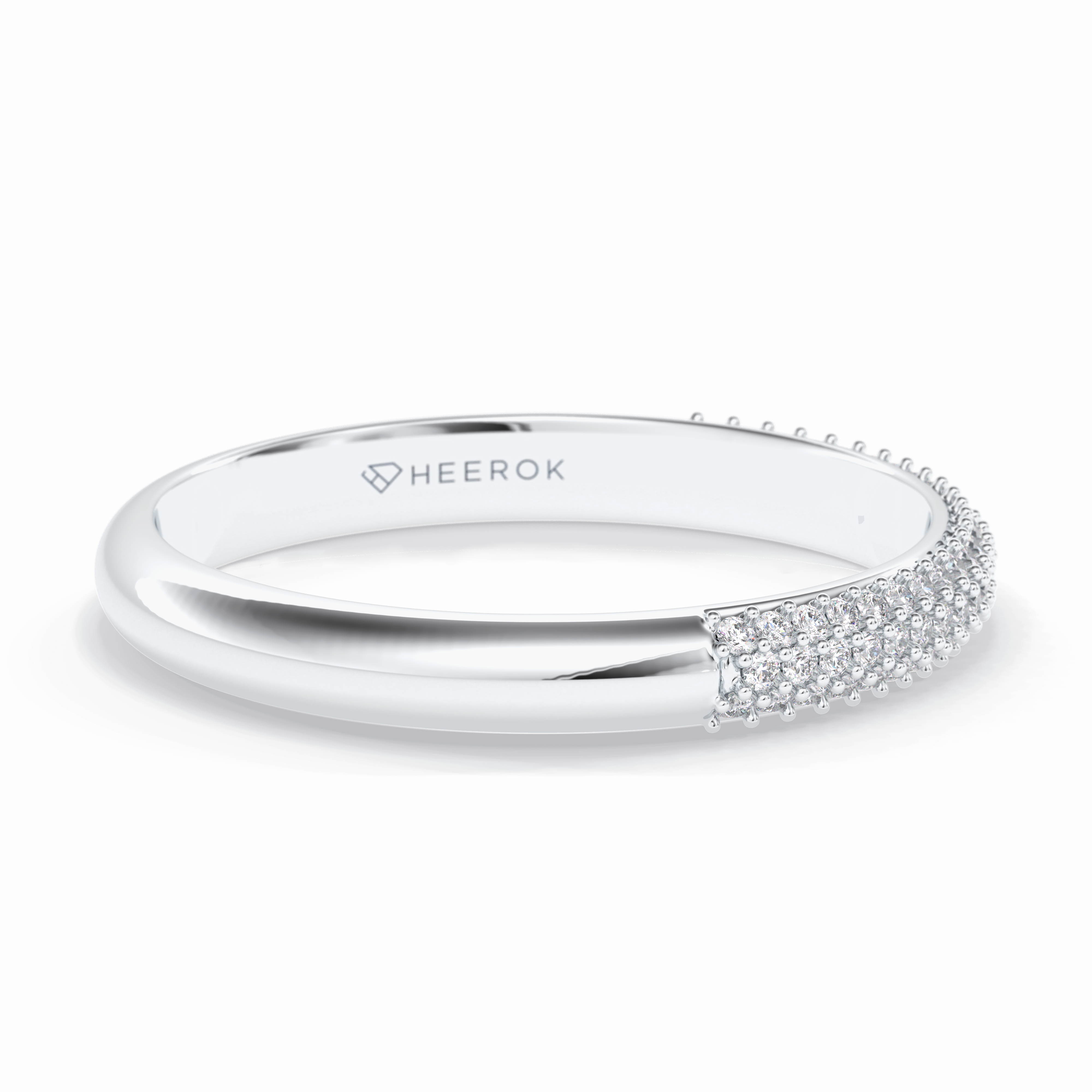 Lumina 0.27 Carat Round VS1 Lab-Grown Wedding Band in 18K White Gold