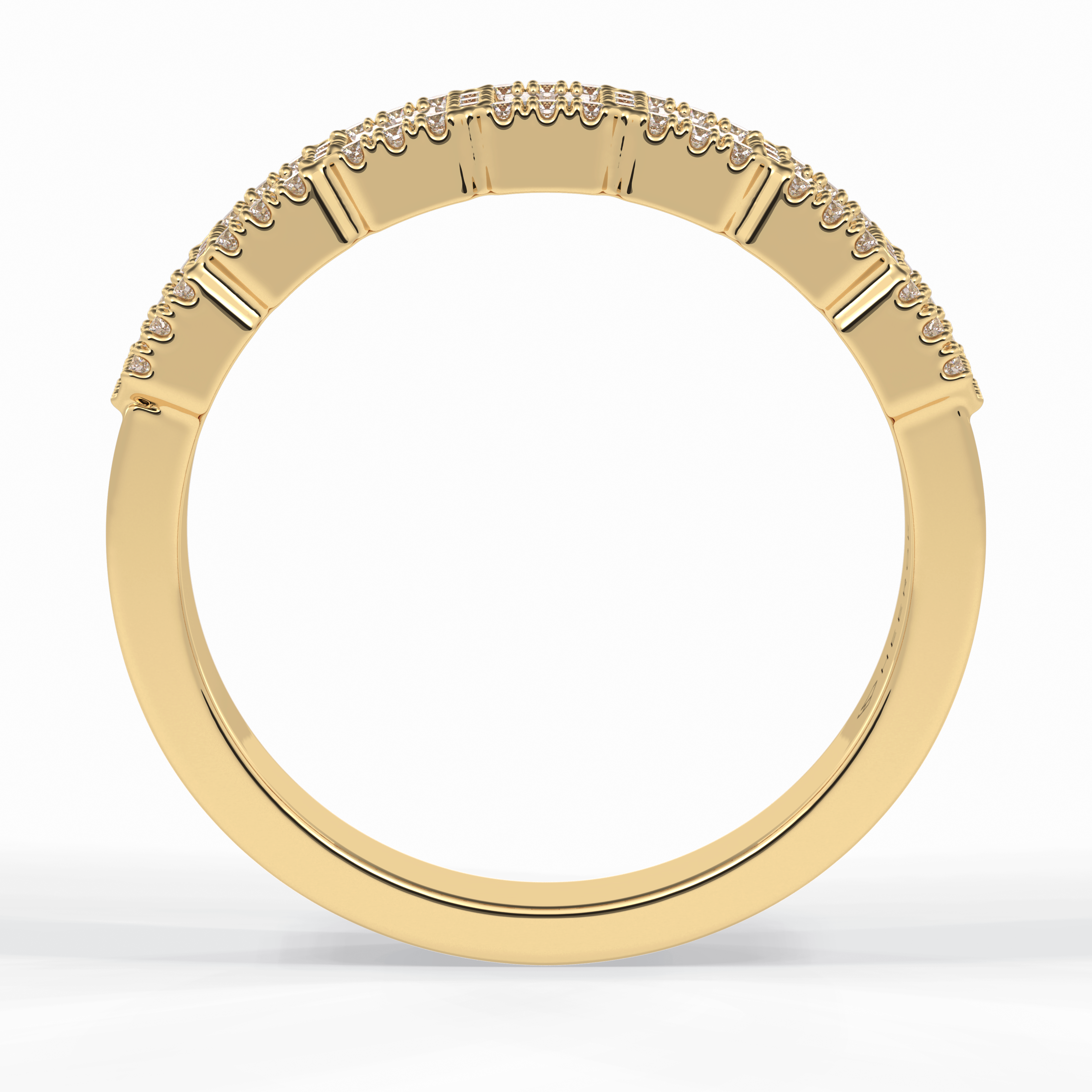 Regalia 0.46 Carat Baguette VS1 Lab-Grown Wedding Band in 18K Yellow Gold