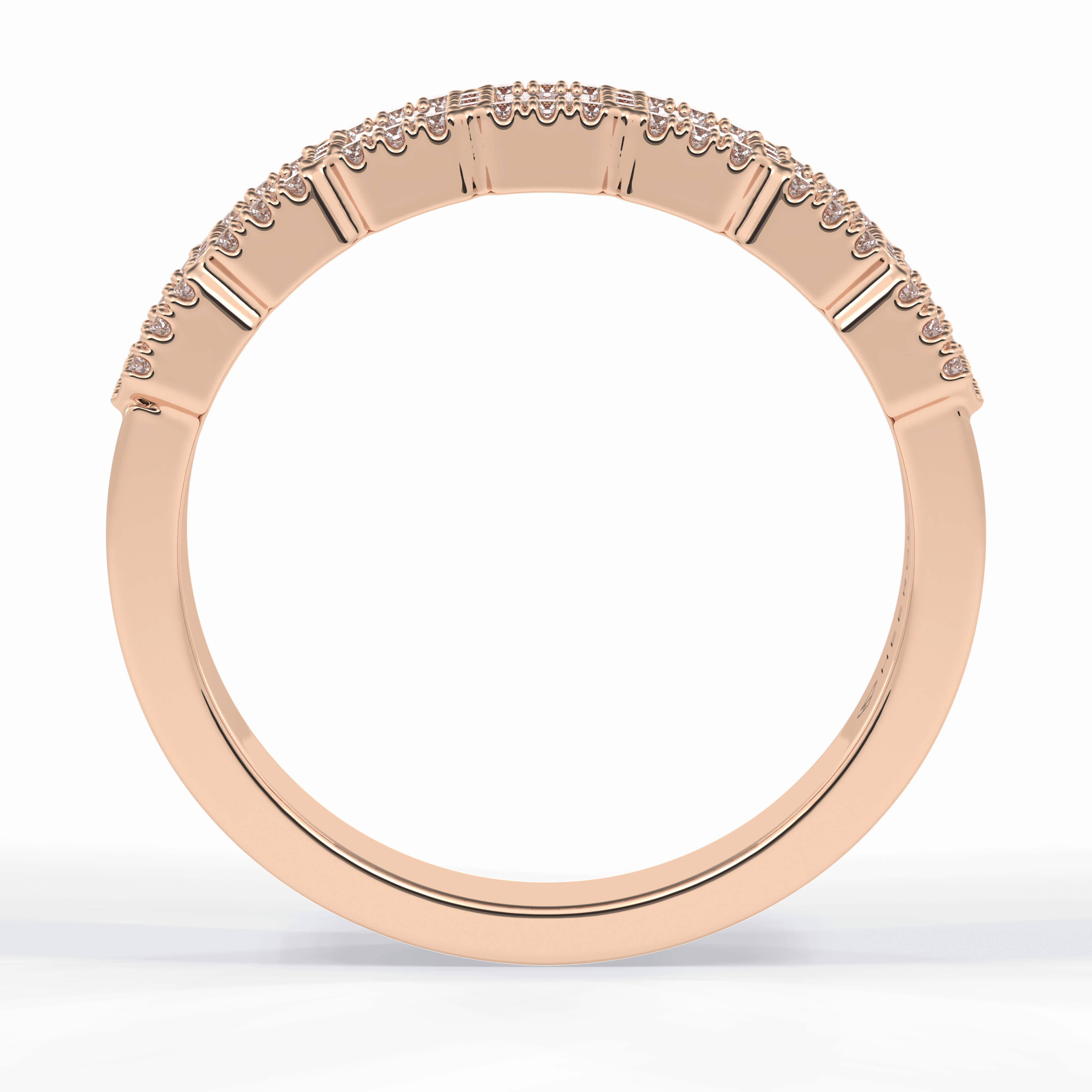 Regalia 0.46 Carat Baguette VS1 Lab-Grown Wedding Band in 18K Rose Gold