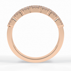 Regalia 0.46 Carat Baguette VS1 Lab-Grown Wedding Band in 18K Rose Gold