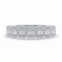  Regalia 0.46 Carat Baguette VS1 Lab-Grown Wedding Band in 18K White Gold