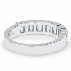 Regalia 0.46 Carat Baguette VS1 Lab-Grown Wedding Band in 18K White Gold