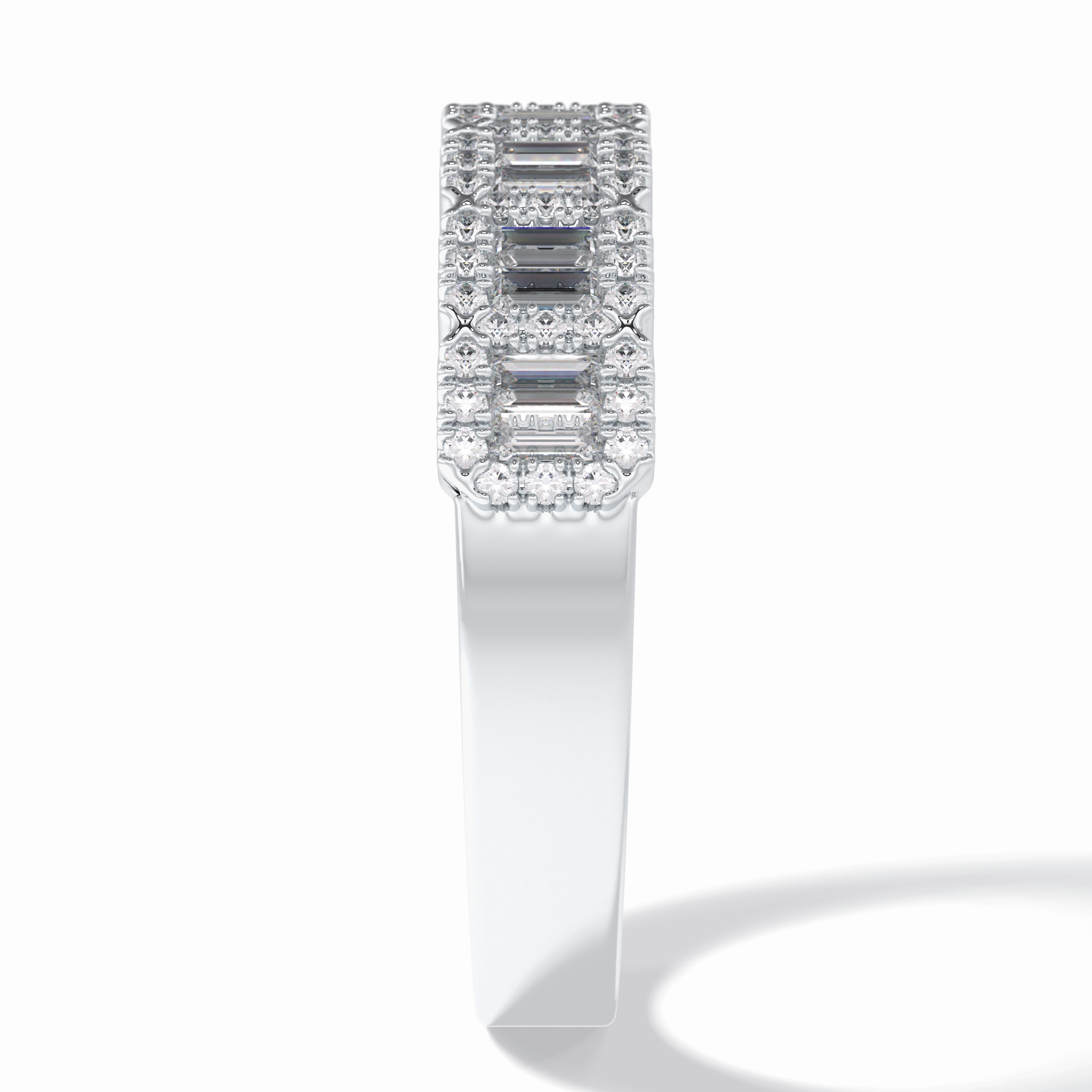 Regalia 0.46 Carat Baguette VS1 Lab-Grown Wedding Band in 18K White Gold