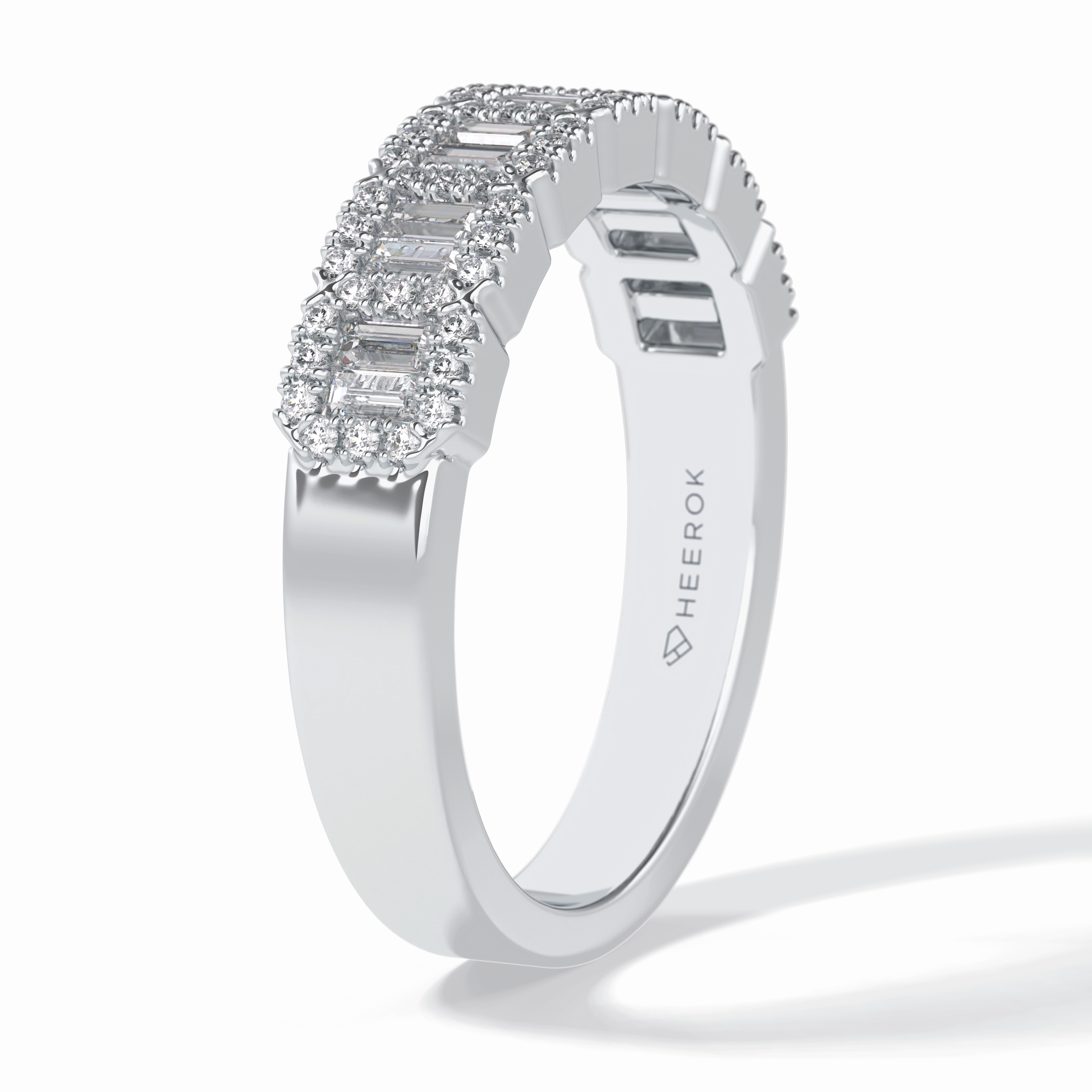 Regalia 0.46 Carat Baguette VS1 Lab-Grown Wedding Band in 18K White Gold