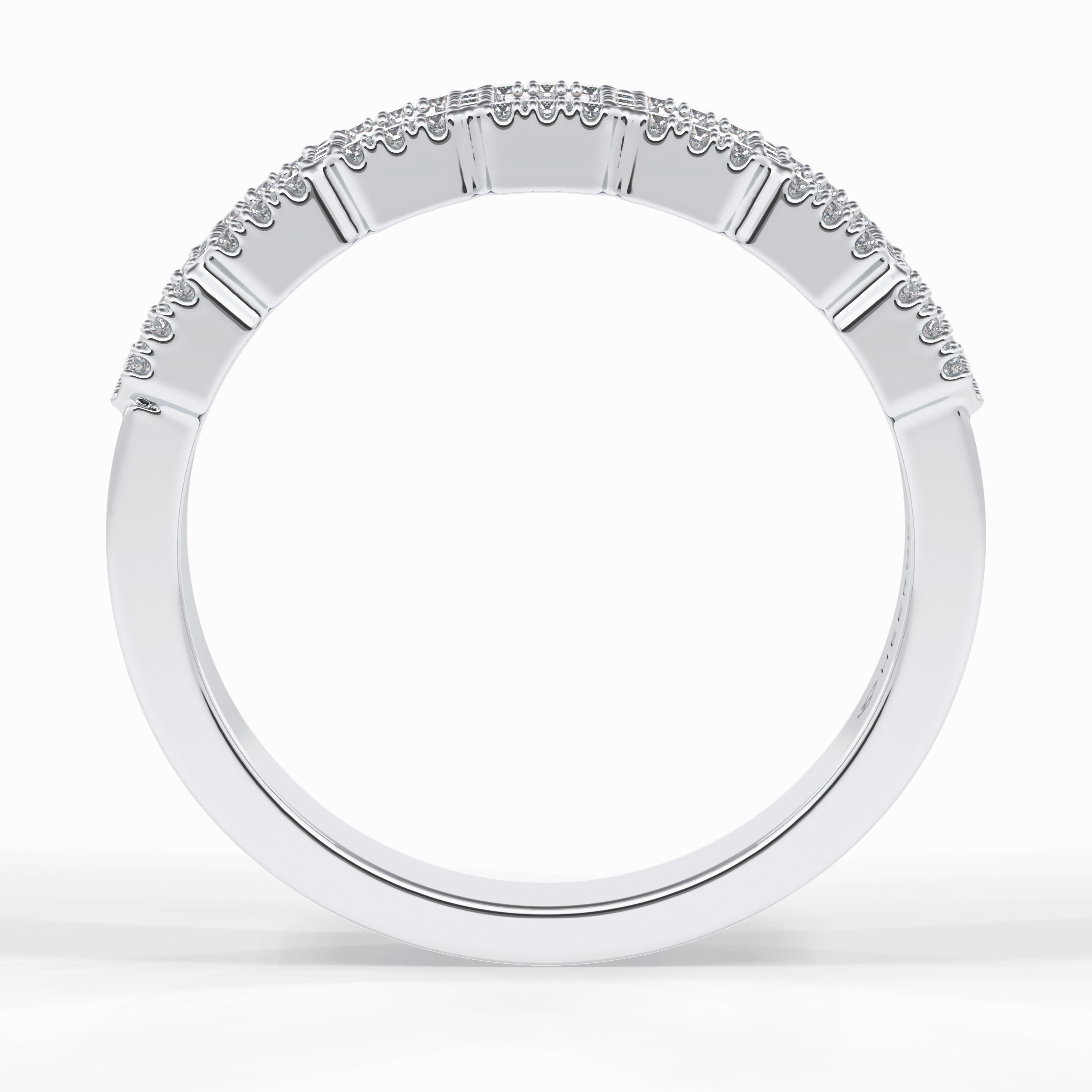 Regalia 0.46 Carat Baguette VS1 Lab-Grown Wedding Band in 18K White Gold