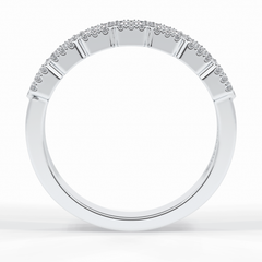 Regalia 0.46 Carat Baguette VS1 Lab-Grown Wedding Band in 18K White Gold