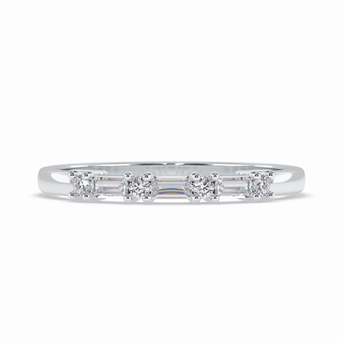 Luminaire 0.15 Carat Baguette VVS1 Lab-Grown Eternity Wedding Band in 18K Gold