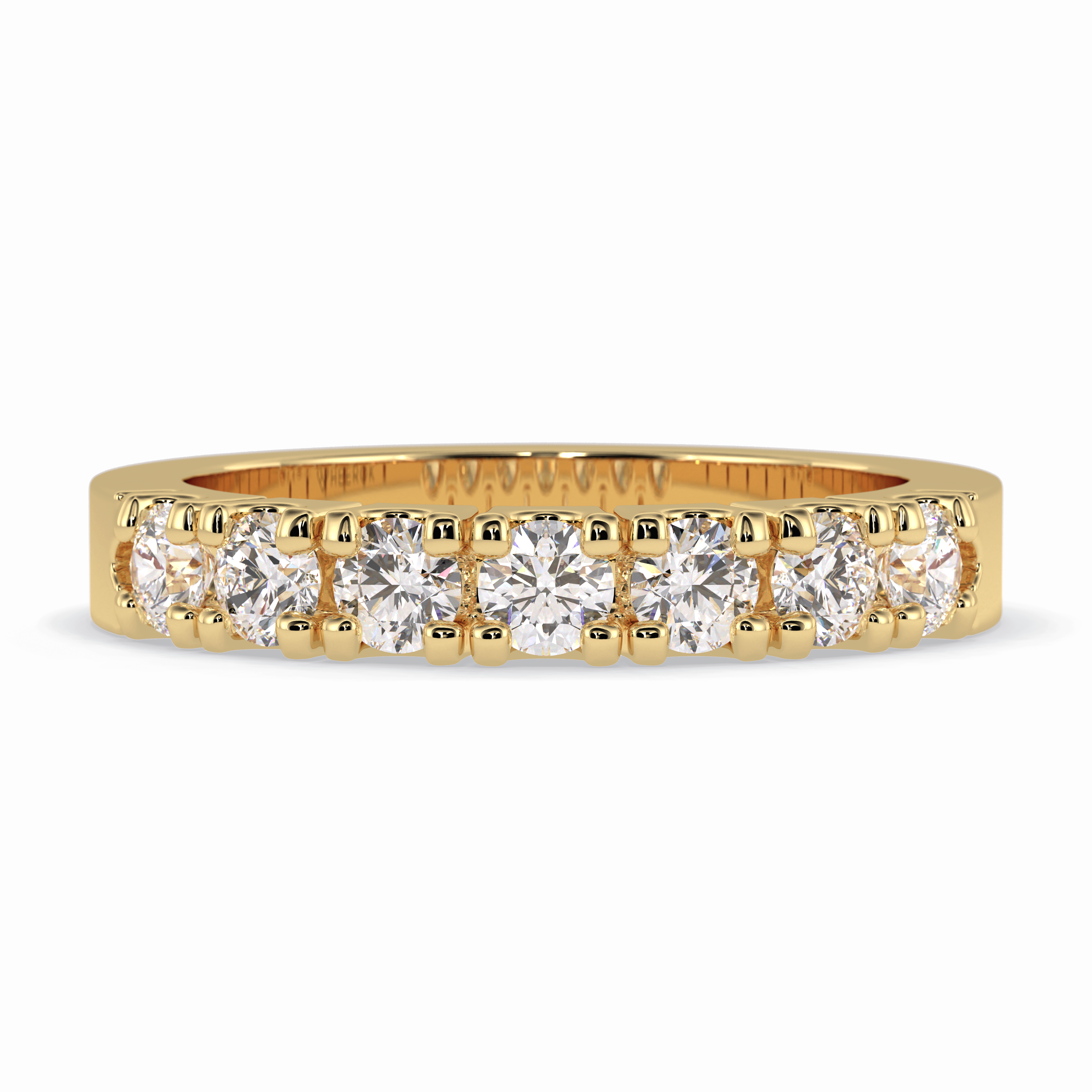 Starlit 1.03 Carat Round VS1 Lab-Grown Wedding Band in 18K Yellow Gold