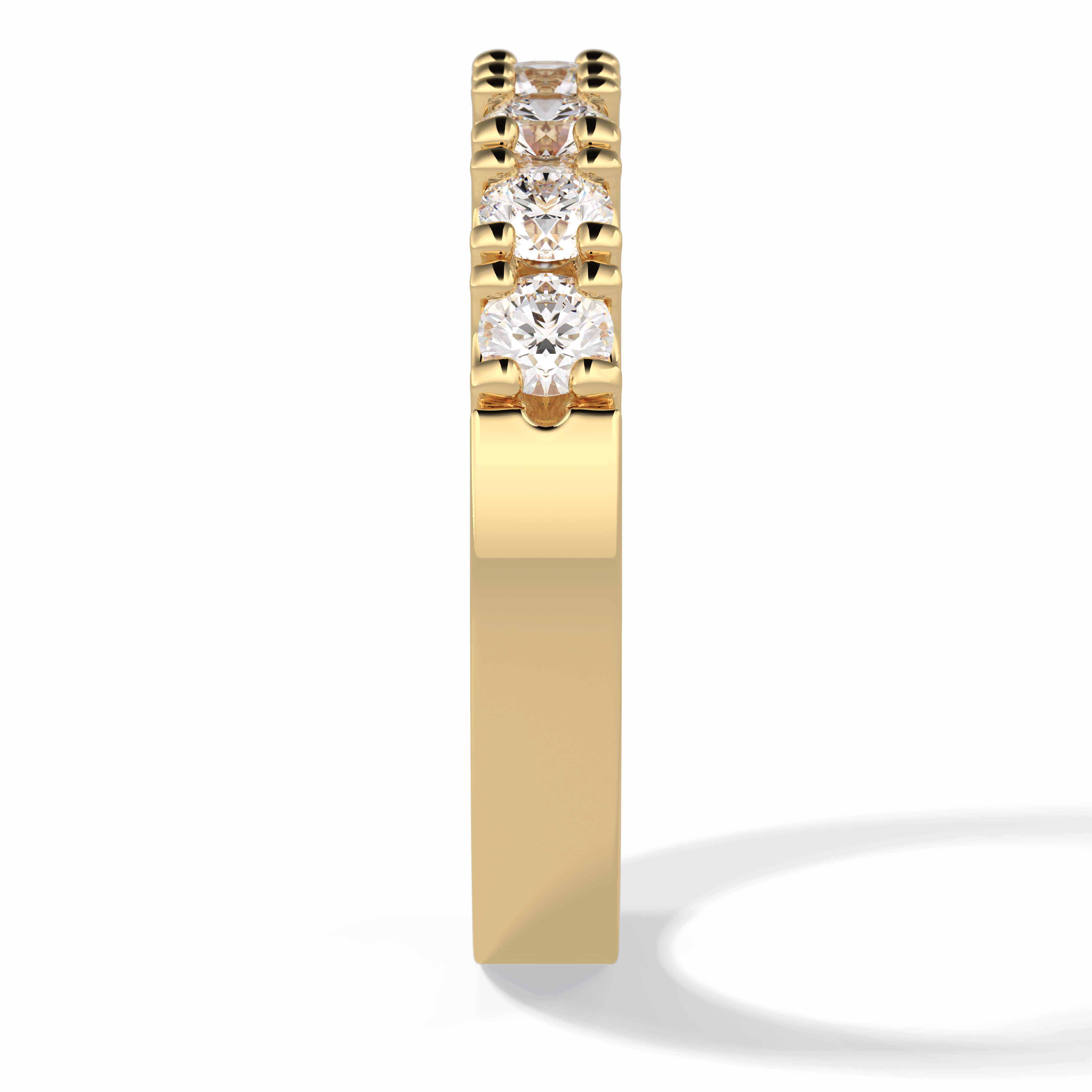 Starlit 1.03 Carat Round VS1 Lab-Grown Wedding Band in 18K Yellow Gold