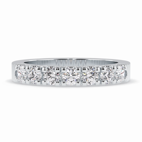 Starlit 1.03 Carat Round VVS1 Lab-Grown Eternity Wedding Band in 18K Gold