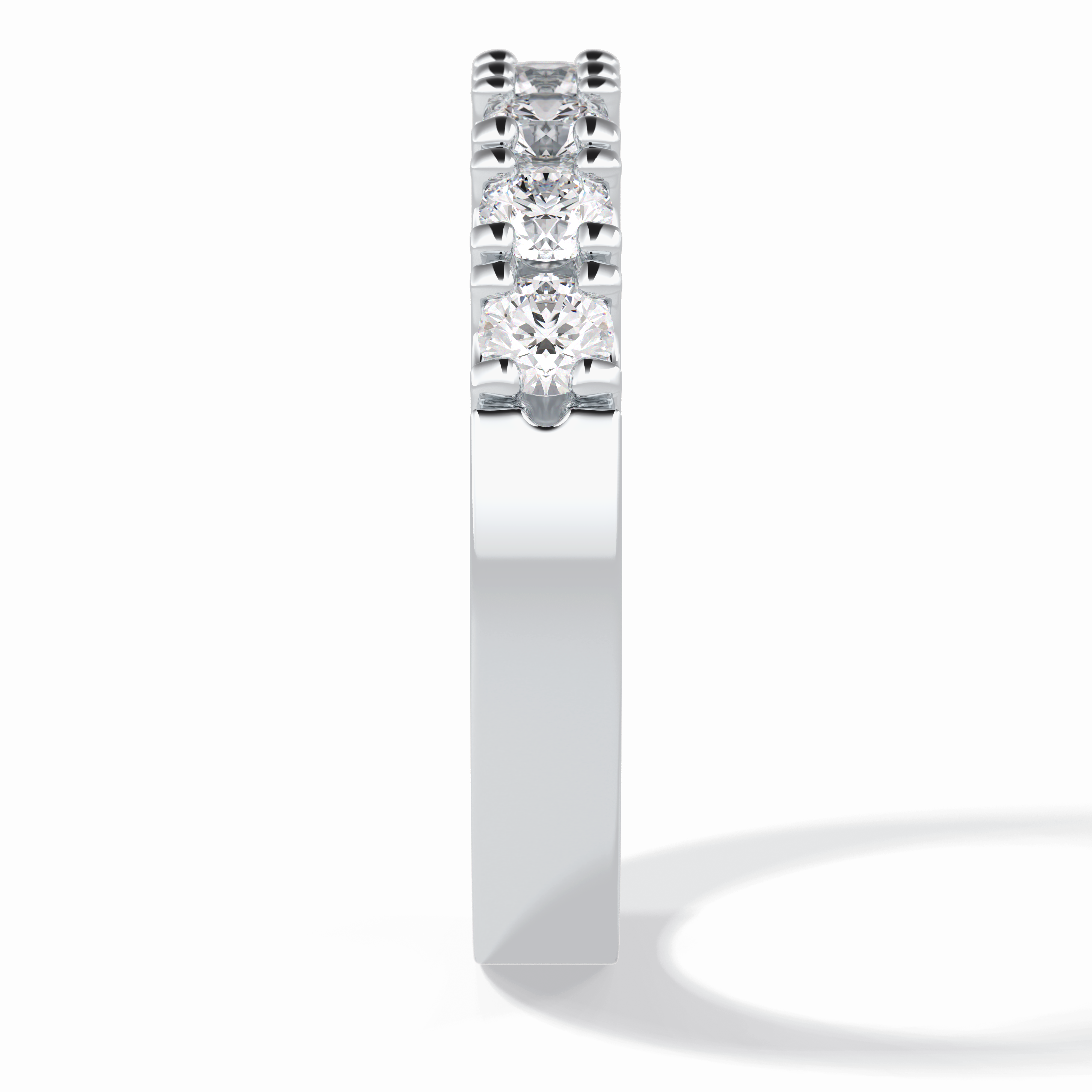 Starlit 1.03 Carat Round VS1 Lab-Grown Wedding Band in 18K White Gold