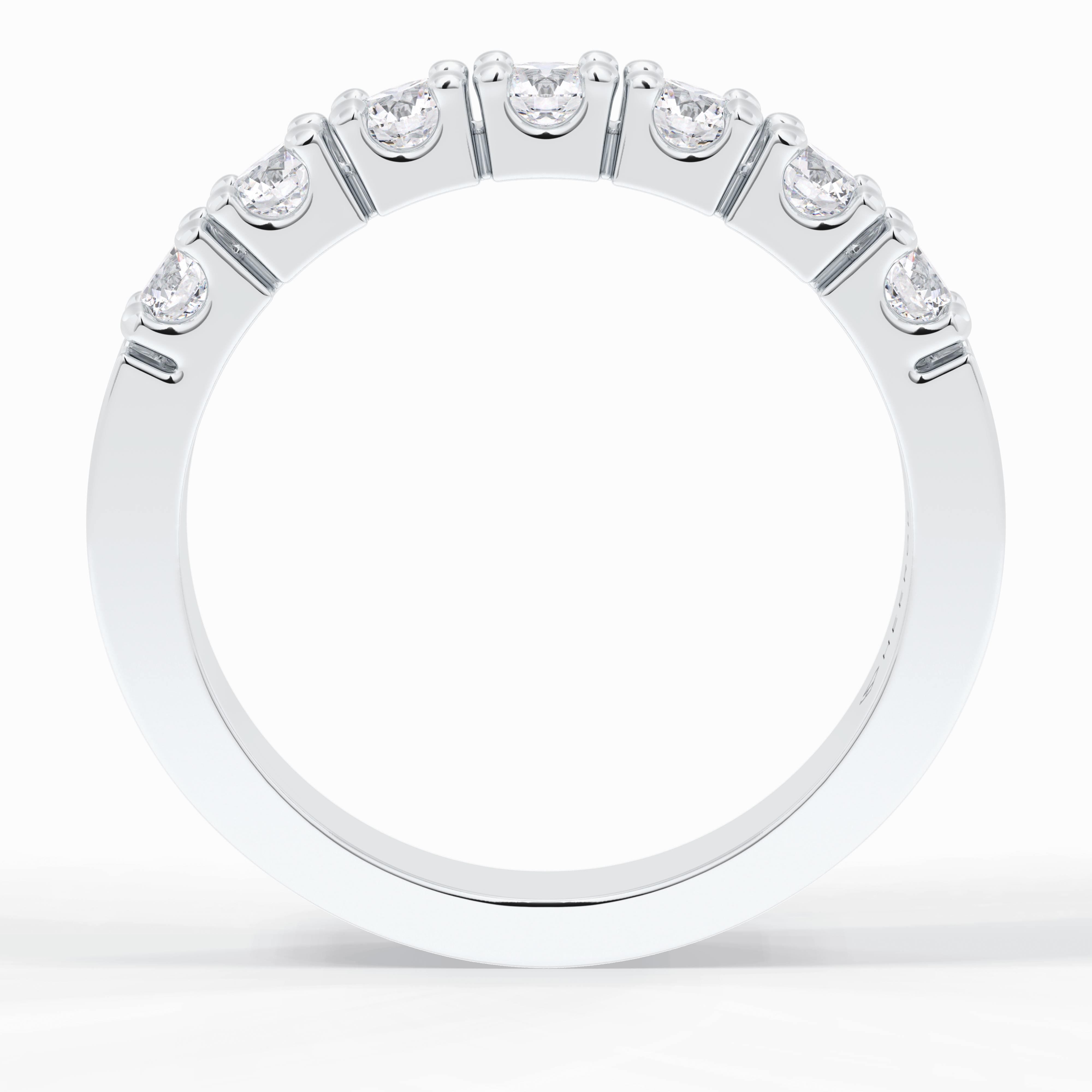 Starlit 1.03 Carat Round VS1 Lab-Grown Wedding Band in 18K White Gold