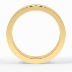 Trio Gleam 0.59 Carat Round VS1 Lab-Grown Wedding Band in 18K Yellow Gold