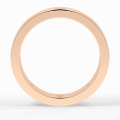 Trio Gleam 0.59 Carat Round VS1 Lab-Grown Wedding Band in 18K Rose Gold