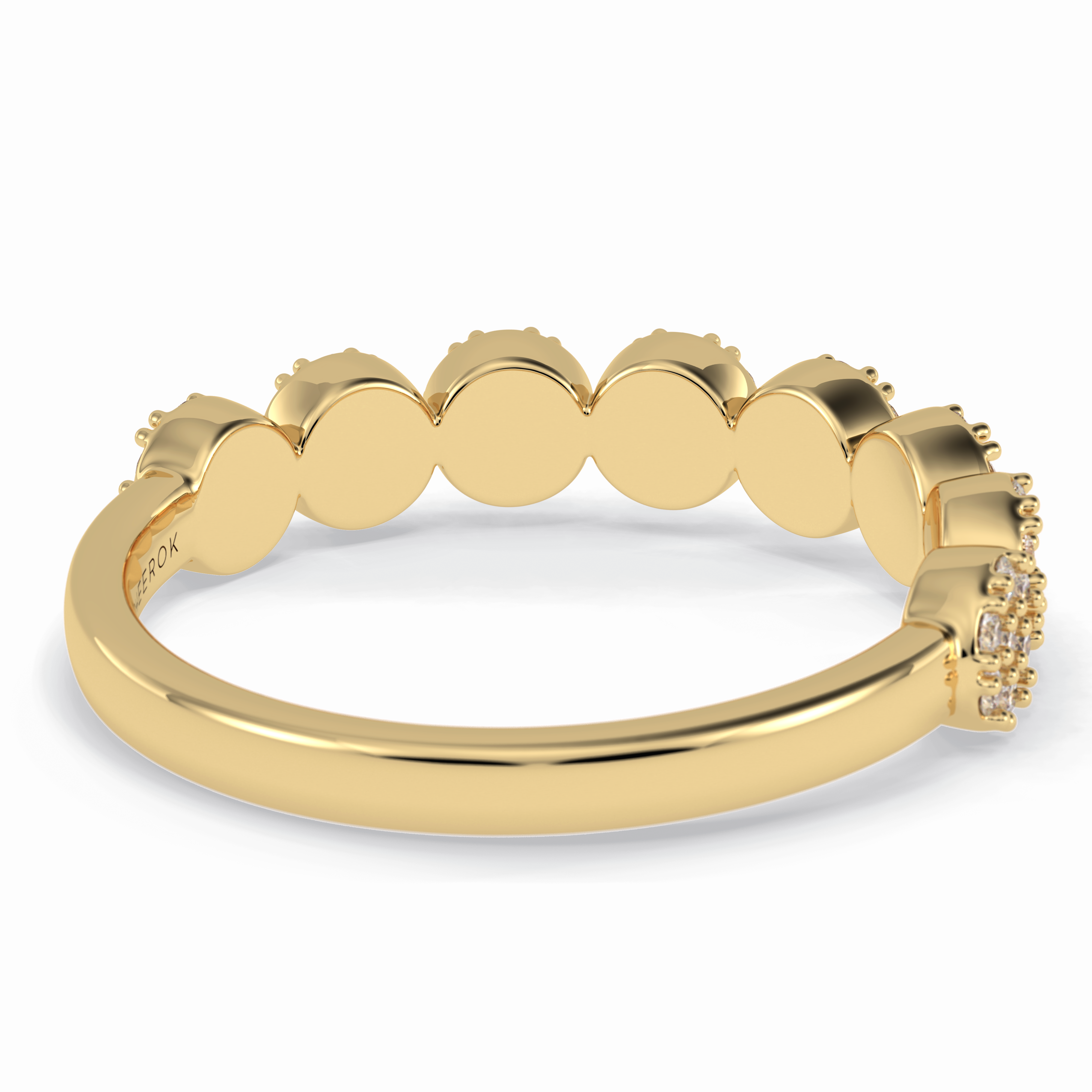 Starlet 0.46 Carat Round VS1 Lab-Grown Wedding Band in 18K Yellow Gold