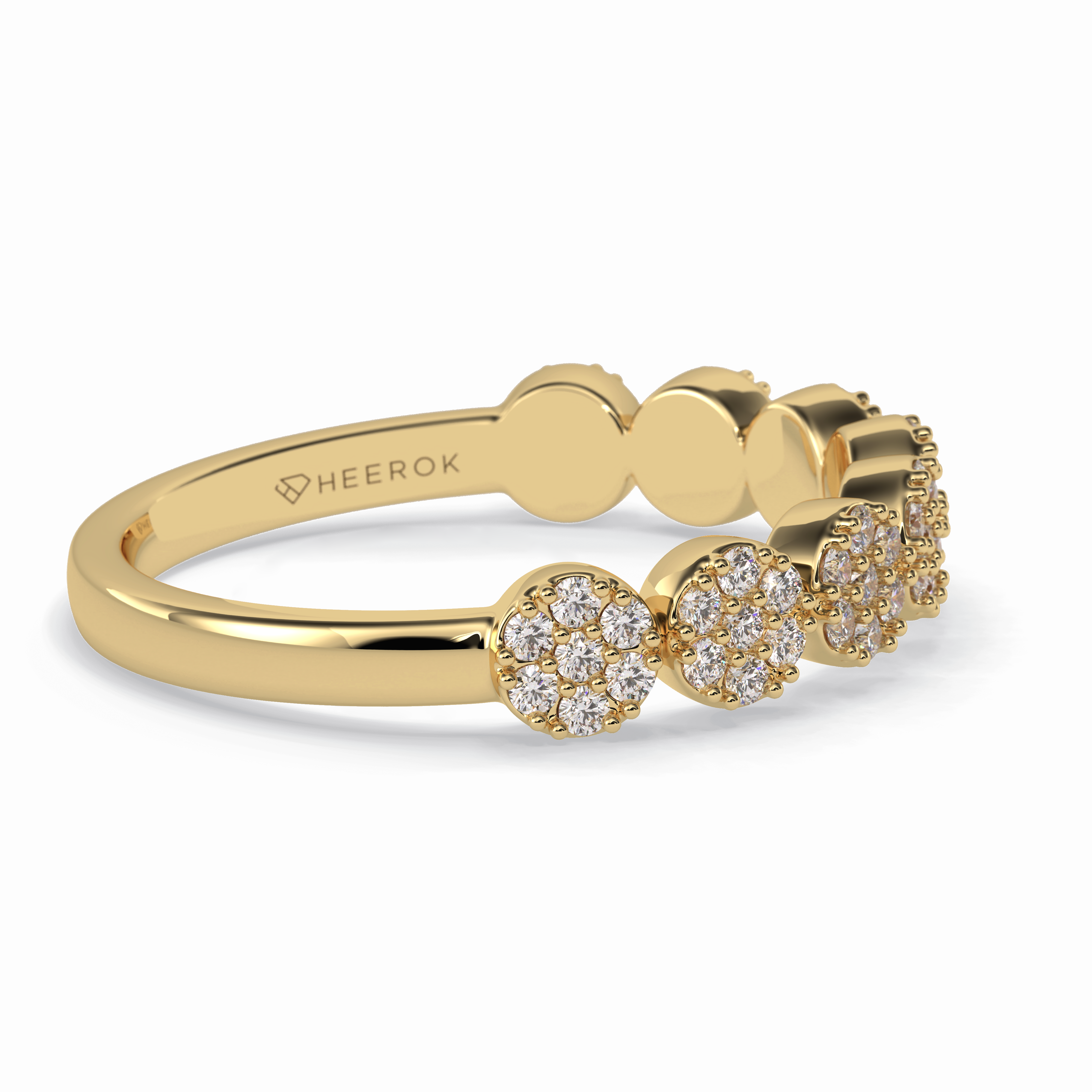 Starlet 0.46 Carat Round VS1 Lab-Grown Wedding Band in 18K Yellow Gold