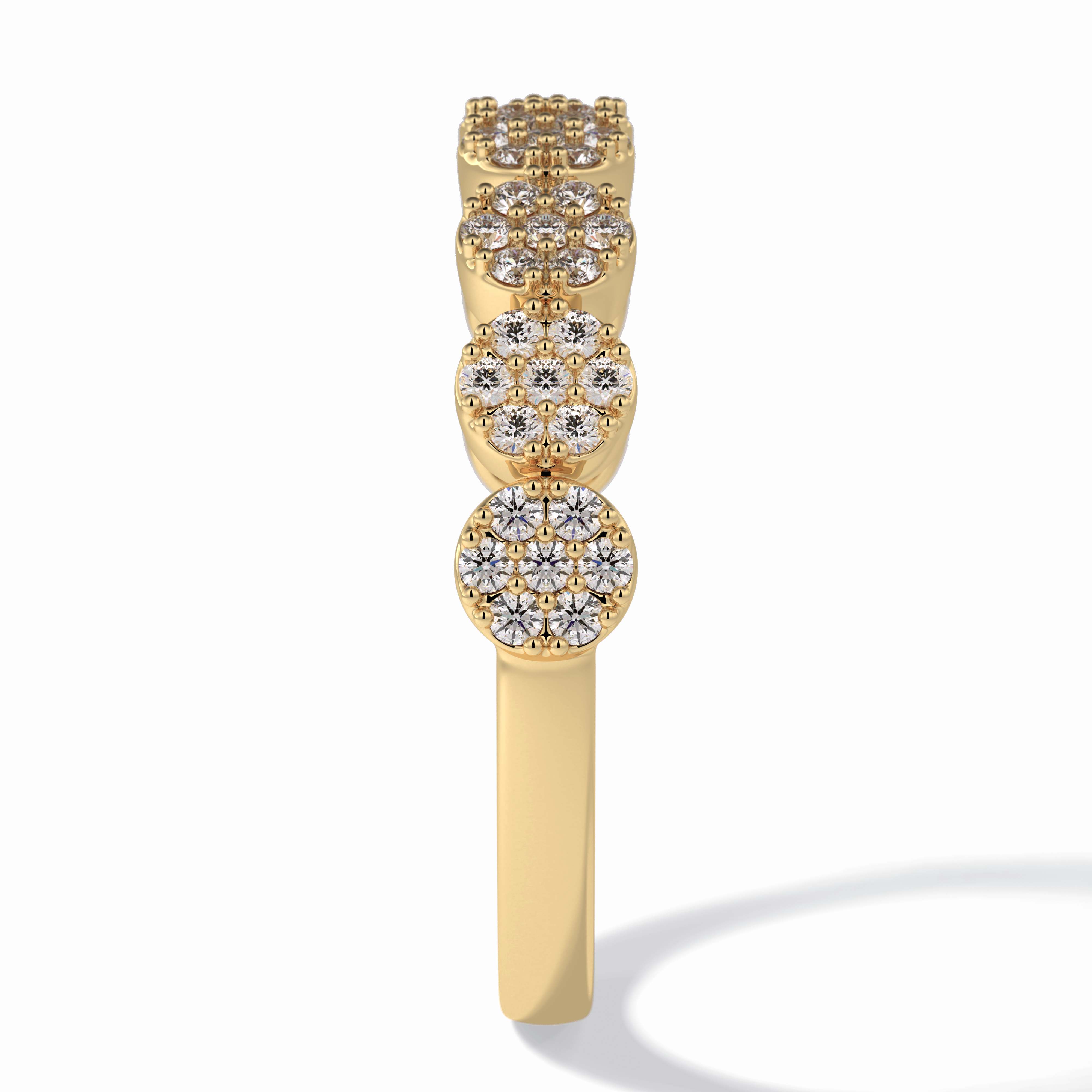 Starlet 0.46 Carat Round VS1 Lab-Grown Wedding Band in 18K Yellow Gold