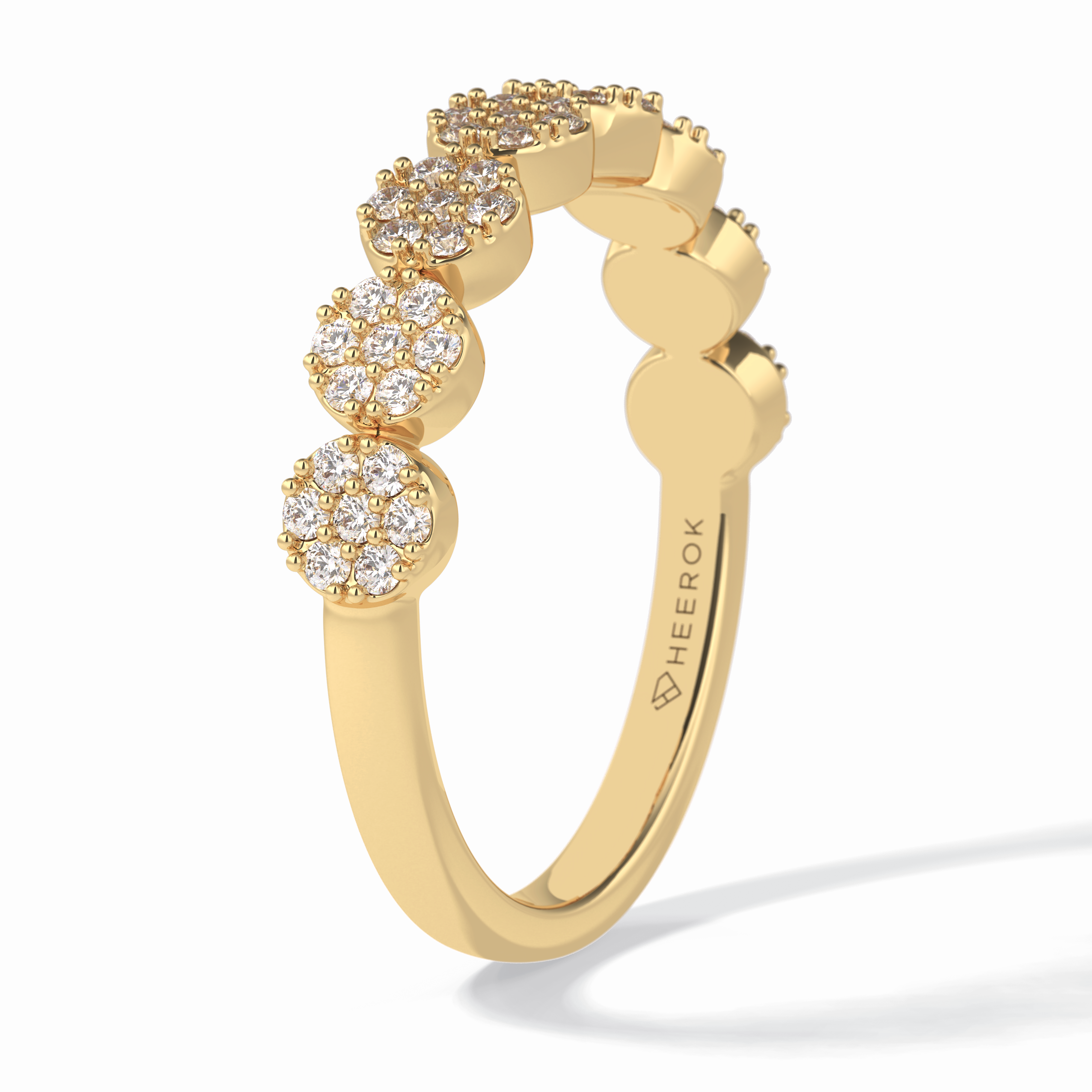 Starlet 0.46 Carat Round VS1 Lab-Grown Wedding Band in 18K Yellow Gold