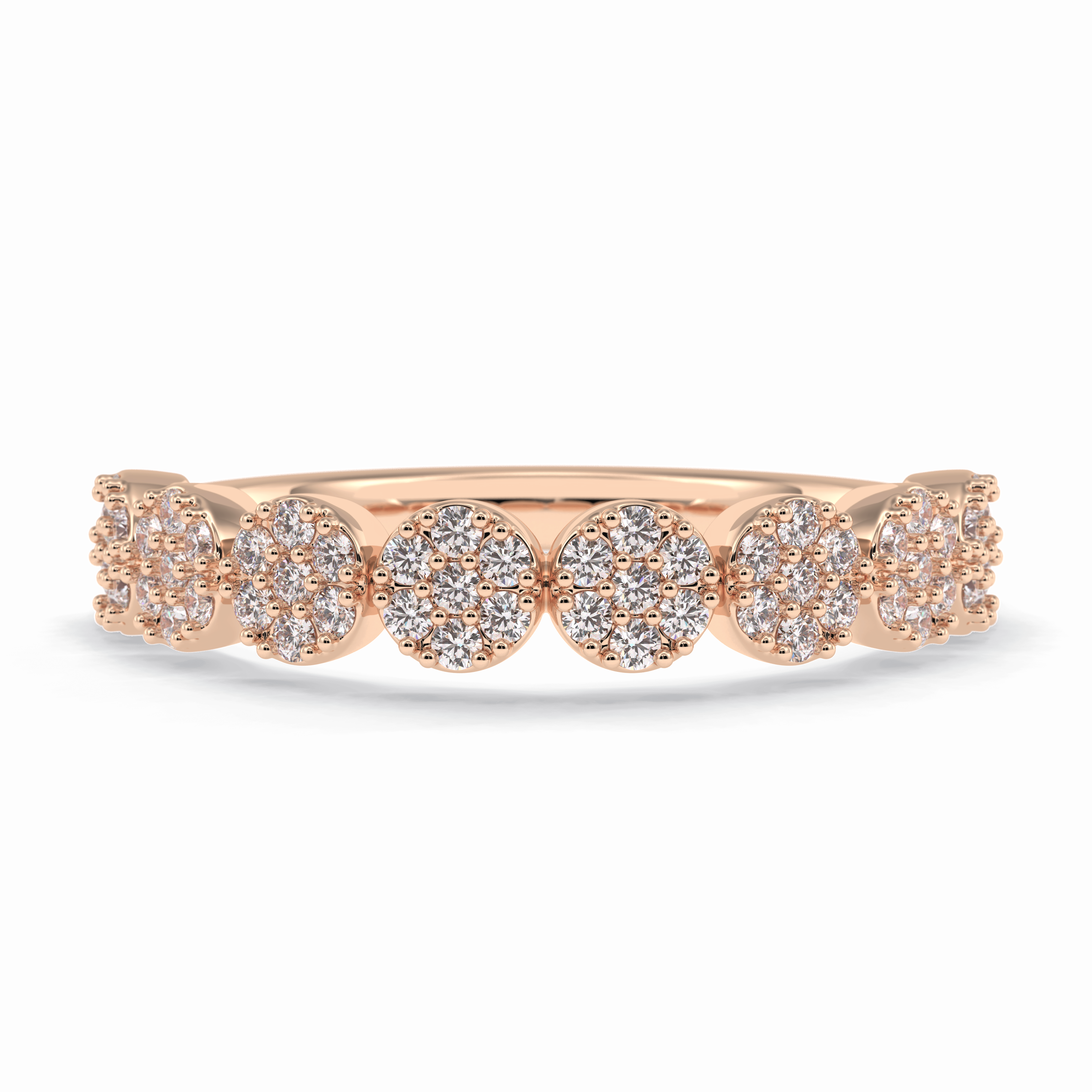 Starlet 0.46 Carat Round VS1 Lab-Grown Wedding Band in 18K Rose Gold