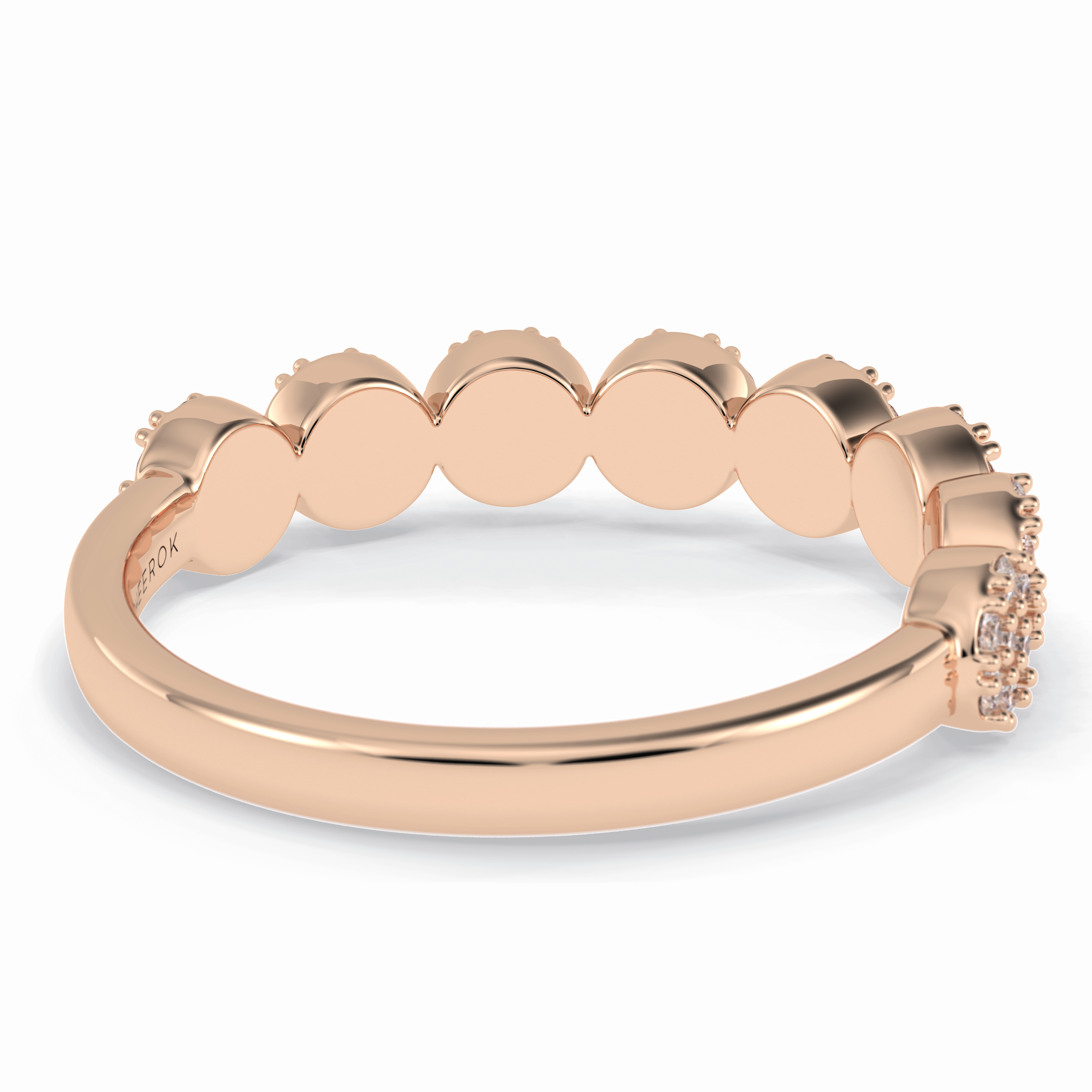 Starlet 0.46 Carat Round VS1 Lab-Grown Wedding Band in 18K Rose Gold