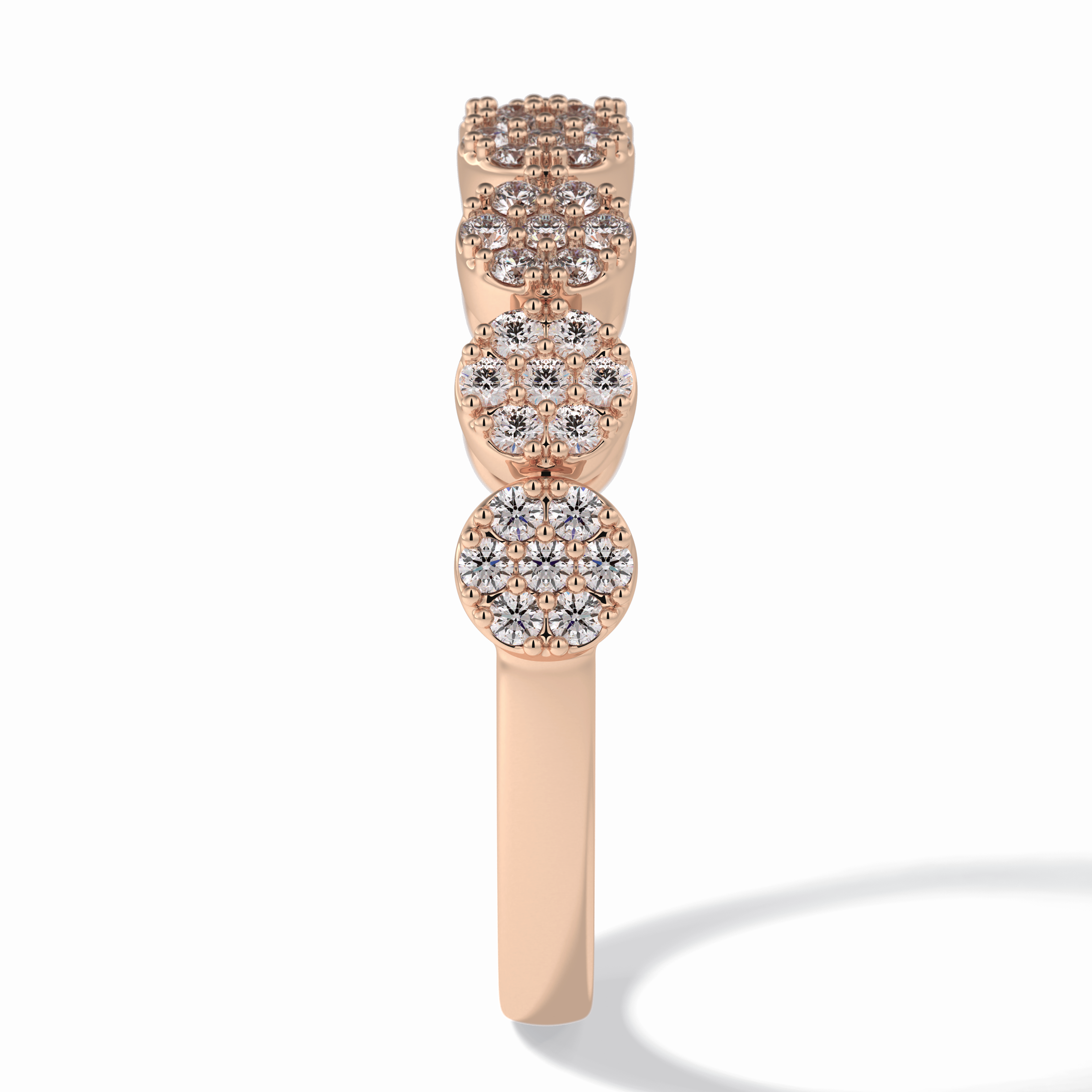 Starlet 0.46 Carat Round VS1 Lab-Grown Wedding Band in 18K Rose Gold