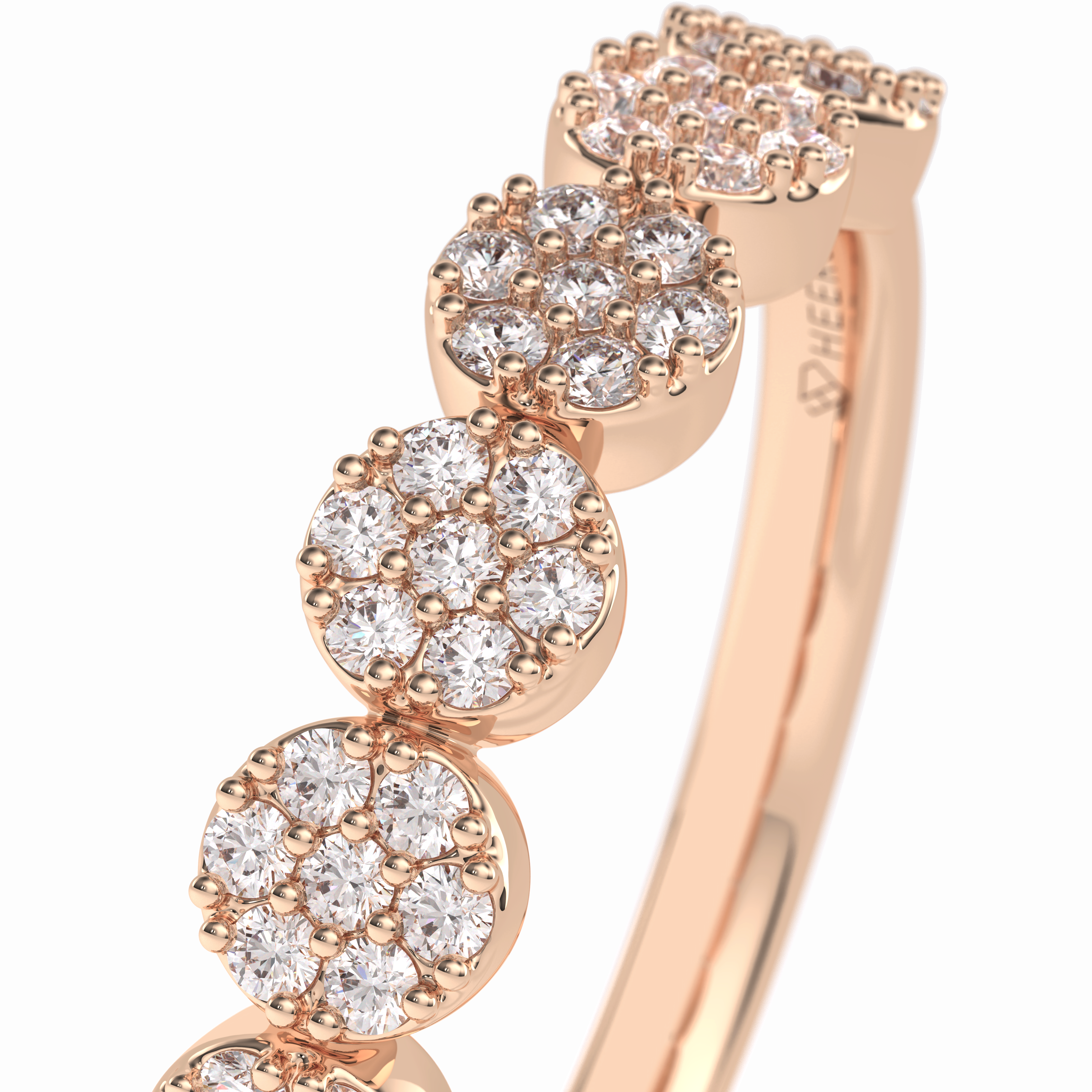 Starlet 0.46 Carat Round VS1 Lab-Grown Wedding Band in 18K Rose Gold