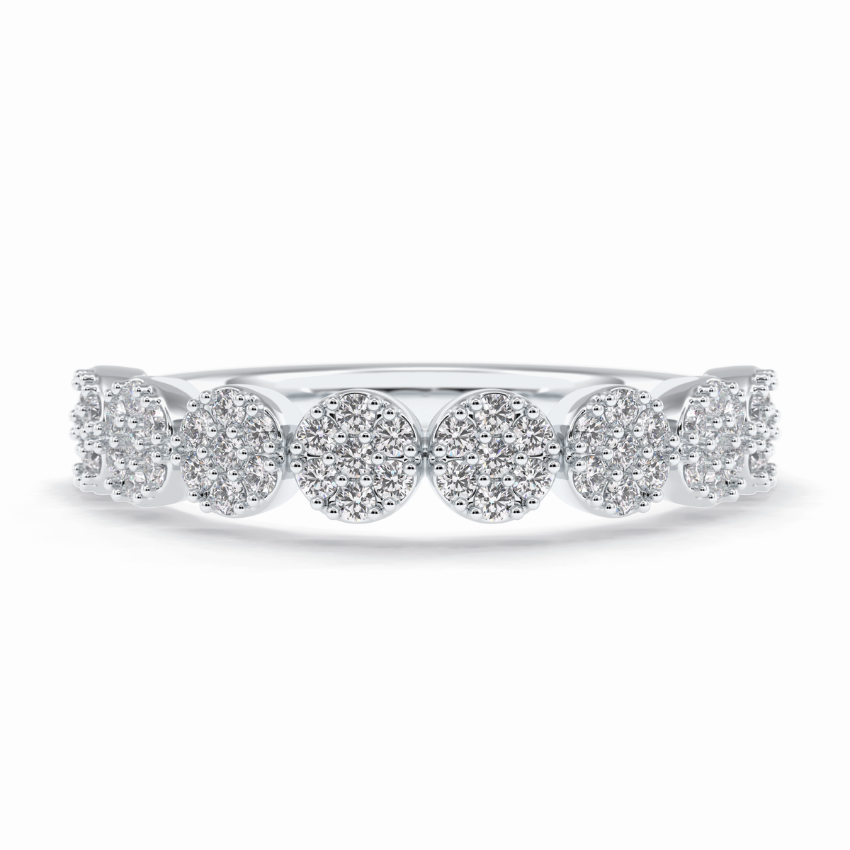 Starlet 0.46 Carat Round VS1 Lab-Grown Wedding Band in 18K White Gold