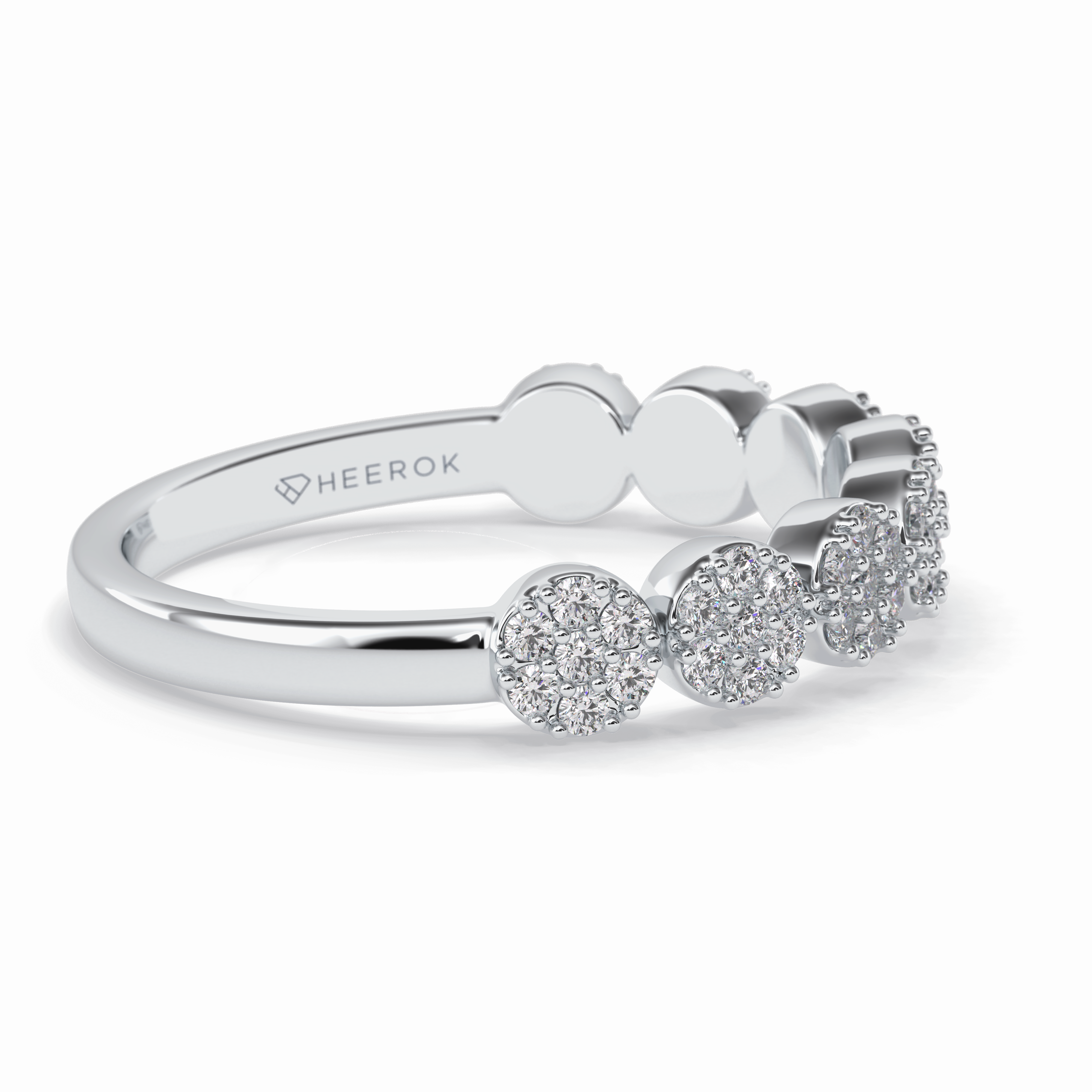 Starlet 0.46 Carat Round VS1 Lab-Grown Wedding Band in 18K White Gold