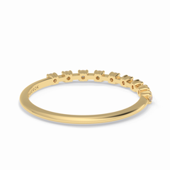 Stellar Grace 0.17 Carat Round VS1 Lab-Grown Stackable Wedding Band in 18K Yellow Gold