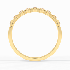 Stellar Grace 0.17 Carat Round VS1 Lab-Grown Stackable Wedding Band in 18K Yellow Gold