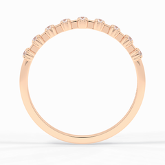 Stellar Grace 0.17 Carat Round VS1 Lab-Grown Stackable Wedding Band in 18K Rose Gold