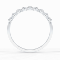Stellar Grace 0.17 Carat Round VS1 Lab-Grown Stackable Wedding Band in 18K White Gold