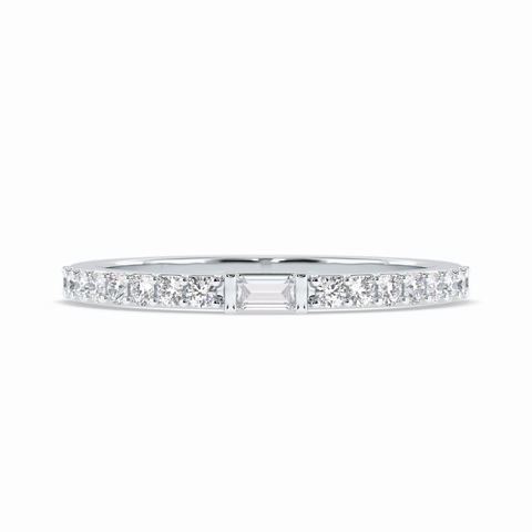 Luminous Array 0.30 Carat Round VVS1 Lab-Grown Eternity Stackable Wedding Band in 18K Gold