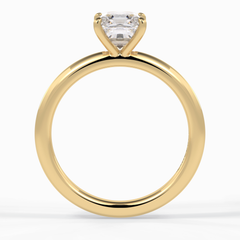 Lustrous Vertex 2.00 Carat Asscher VS1 Lab-Grown Solitaire Engagement Ring in 18K Gold
