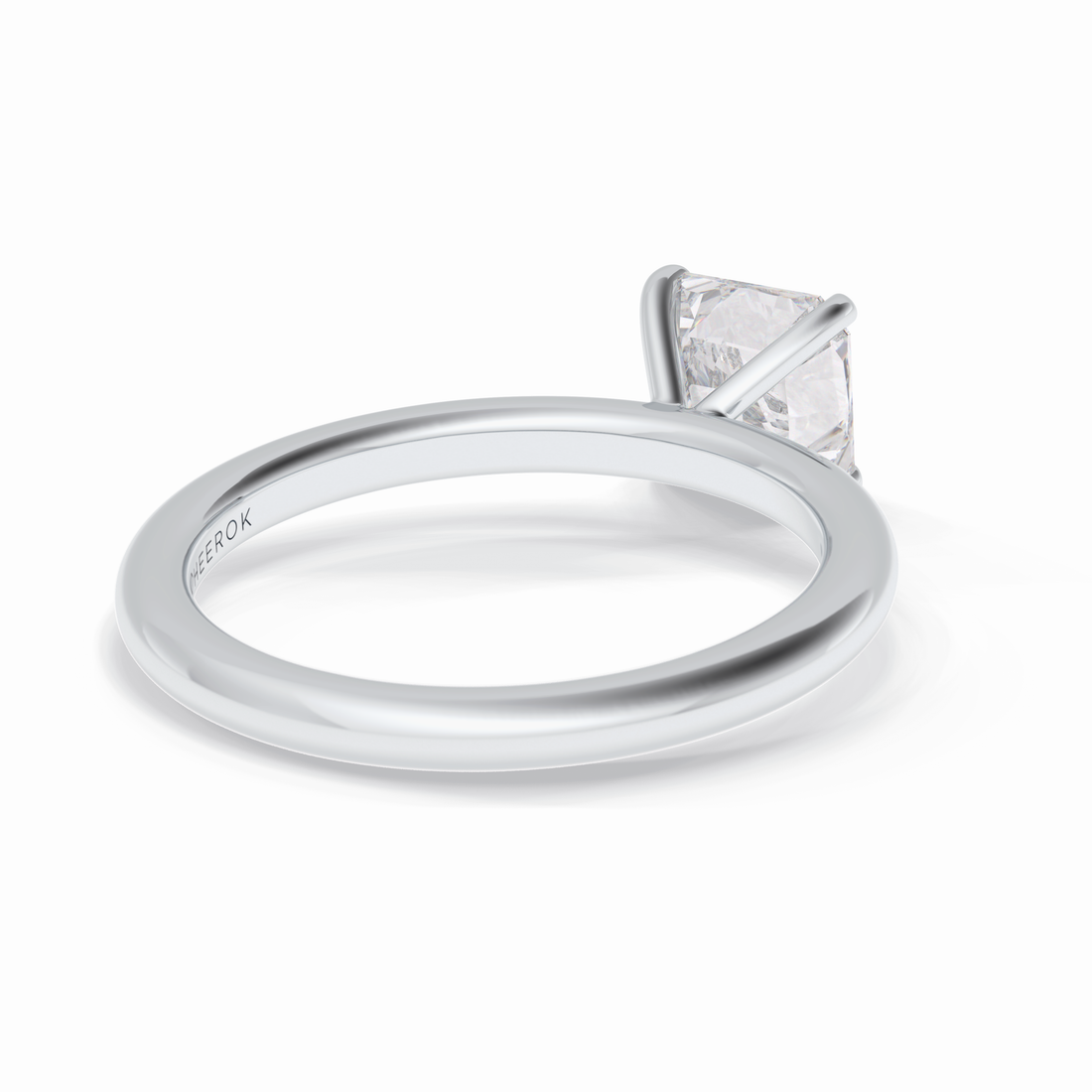 Lustrous Vertex 2.00 Carat Asscher VS1 Lab-Grown Solitaire Engagement Ring in 18K Gold