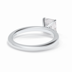 Lustrous Vertex 2.00 Carat Asscher VS1 Lab-Grown Solitaire Engagement Ring in 18K Gold