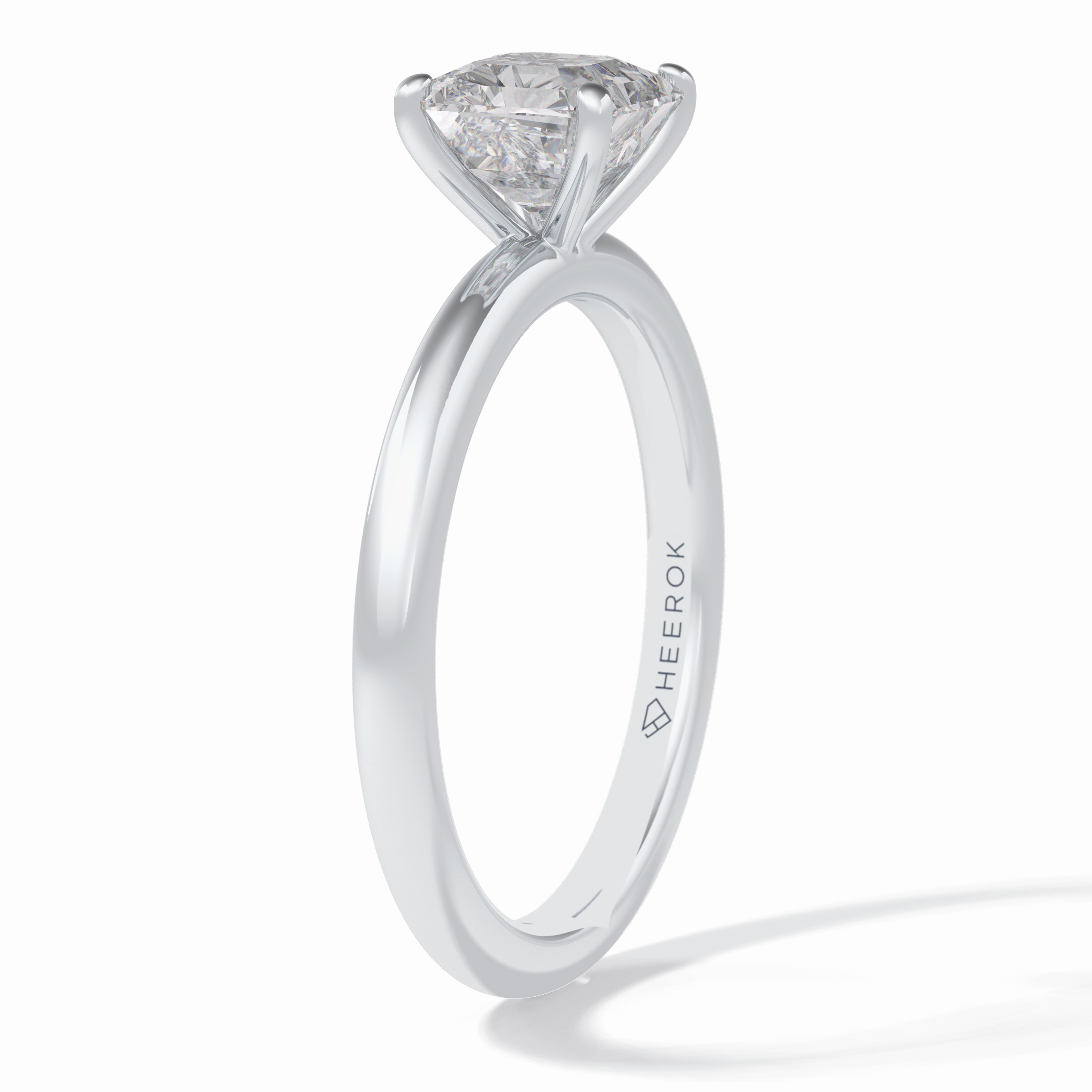 Lustrous Vertex 2.00 Carat Asscher VS1 Lab-Grown Solitaire Engagement Ring in 18K Gold