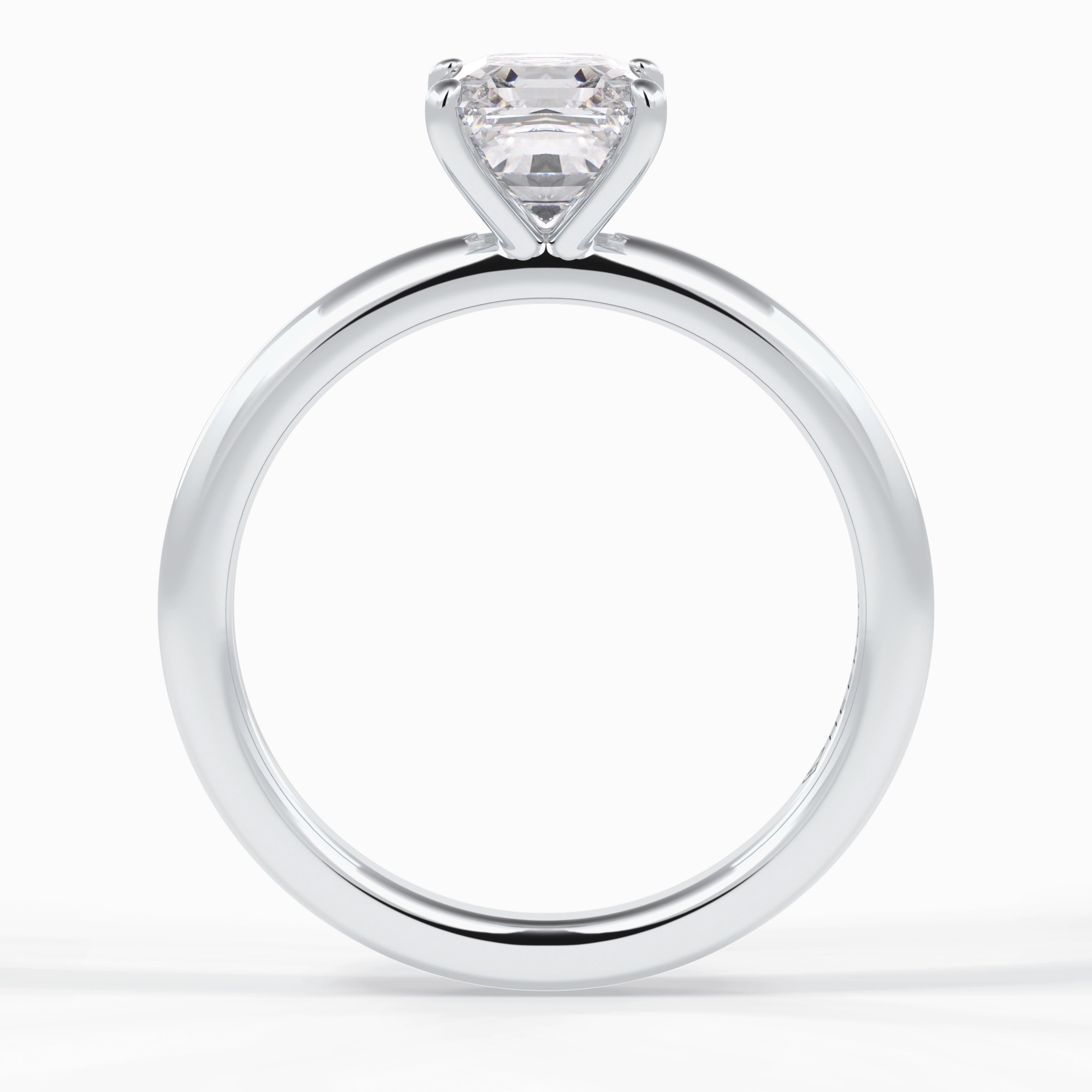 Lustrous Vertex 2.00 Carat Asscher VS1 Lab-Grown Solitaire Engagement Ring in 18K Gold